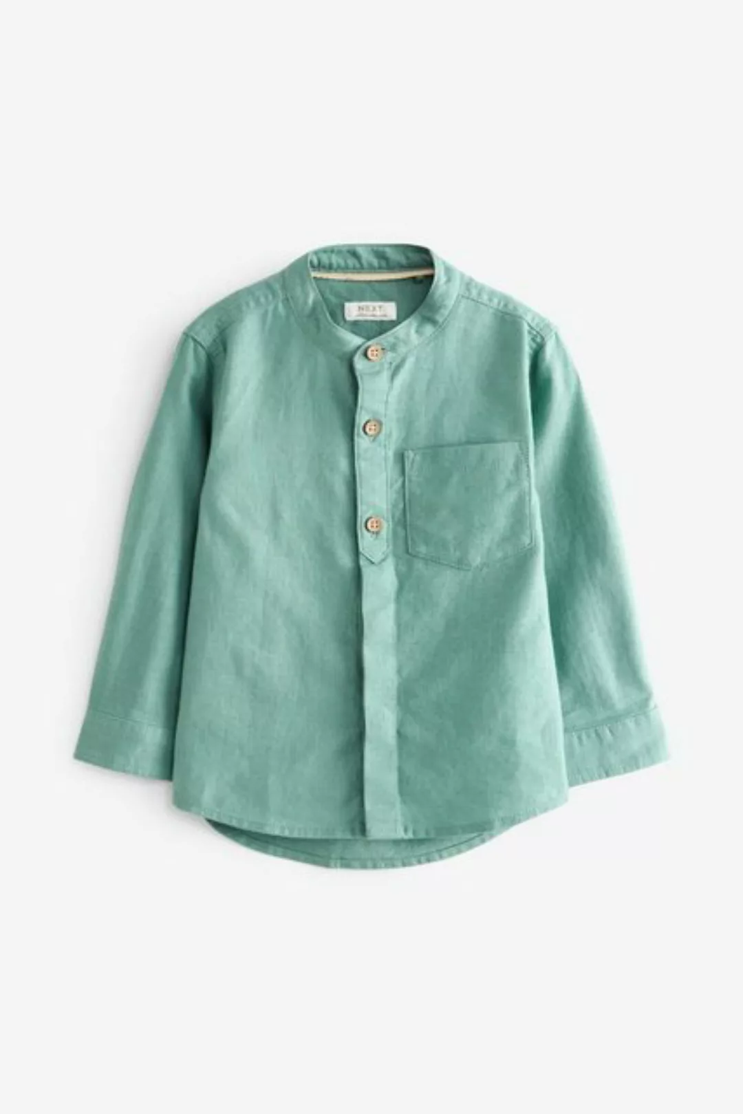 Next Langarmhemd Langärmeliges Hemd aus Leinenmischgewebe (1-tlg) günstig online kaufen