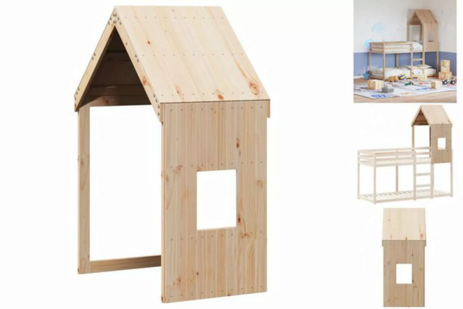 vidaXL Kinderbett Dach für Kinderbett 60x99x139,5 cm Massivholz Kiefer günstig online kaufen