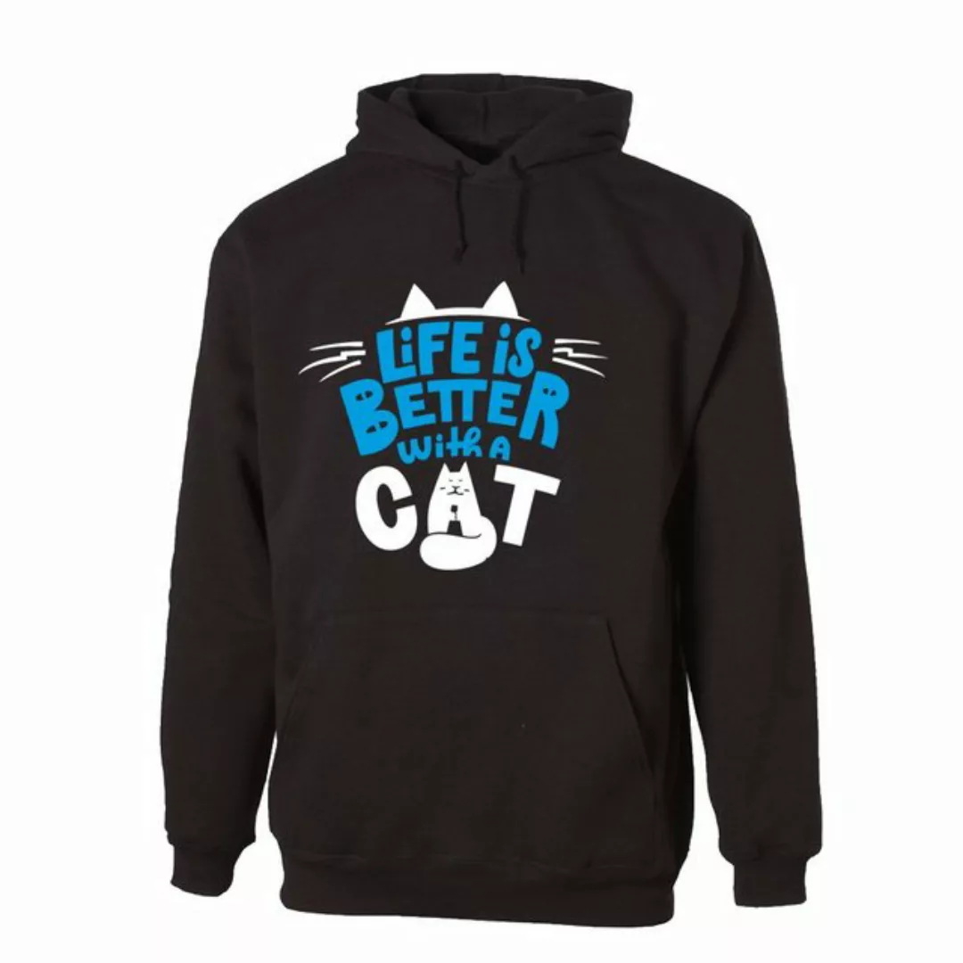 G-graphics Hoodie Life is better with a Cat mit trendigem Frontprint, Aufdr günstig online kaufen