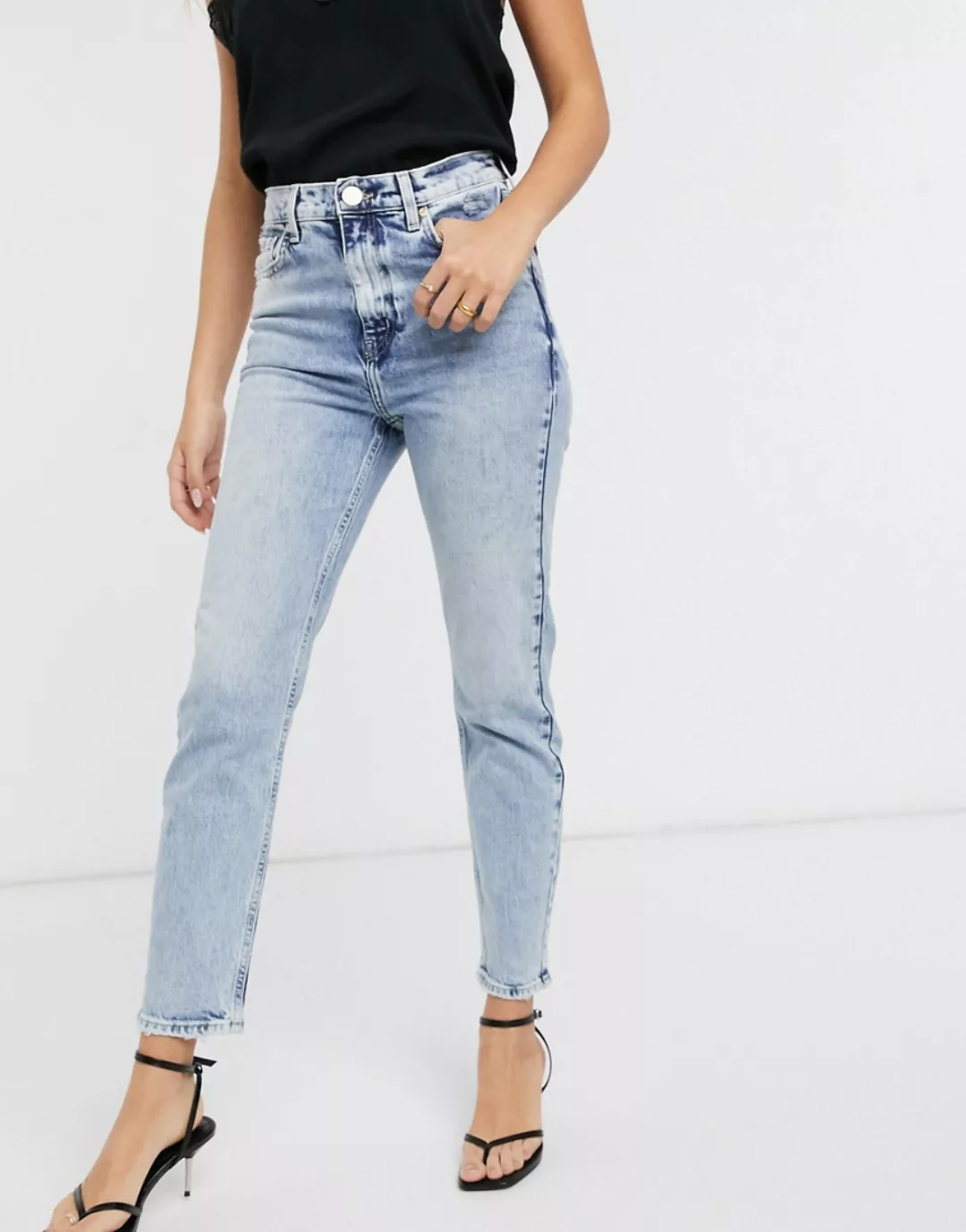 River Island Original – Enge Jeans in hellblauer Waschung günstig online kaufen