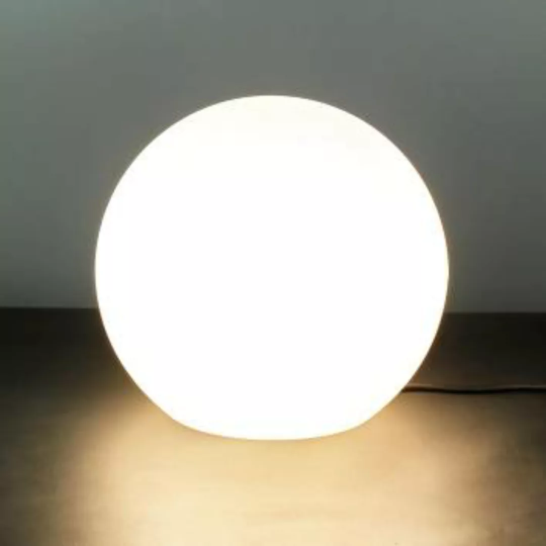 Stilvolle Gartenlampe Weiß runder Schirm Ø30cm günstig online kaufen