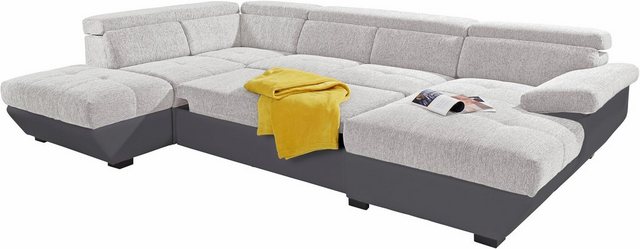 COTTA Wohnlandschaft "Speedway U-Form", wahlweise mit Bettfunktion und Bett günstig online kaufen