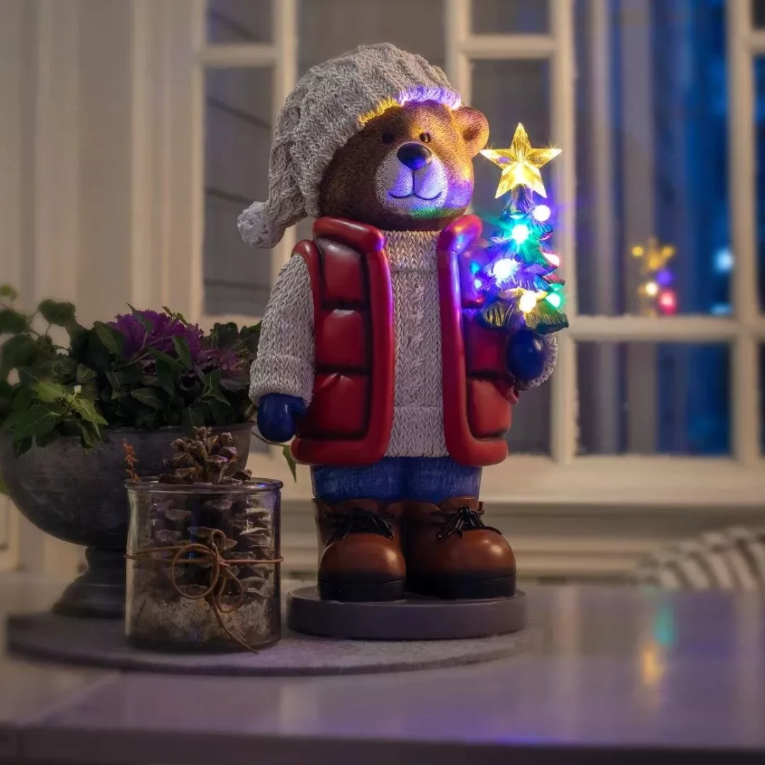KONSTSMIDE LED Dekofigur »LED Teddybär, klein, mit 6h Timer, 8 bunte Dioden günstig online kaufen
