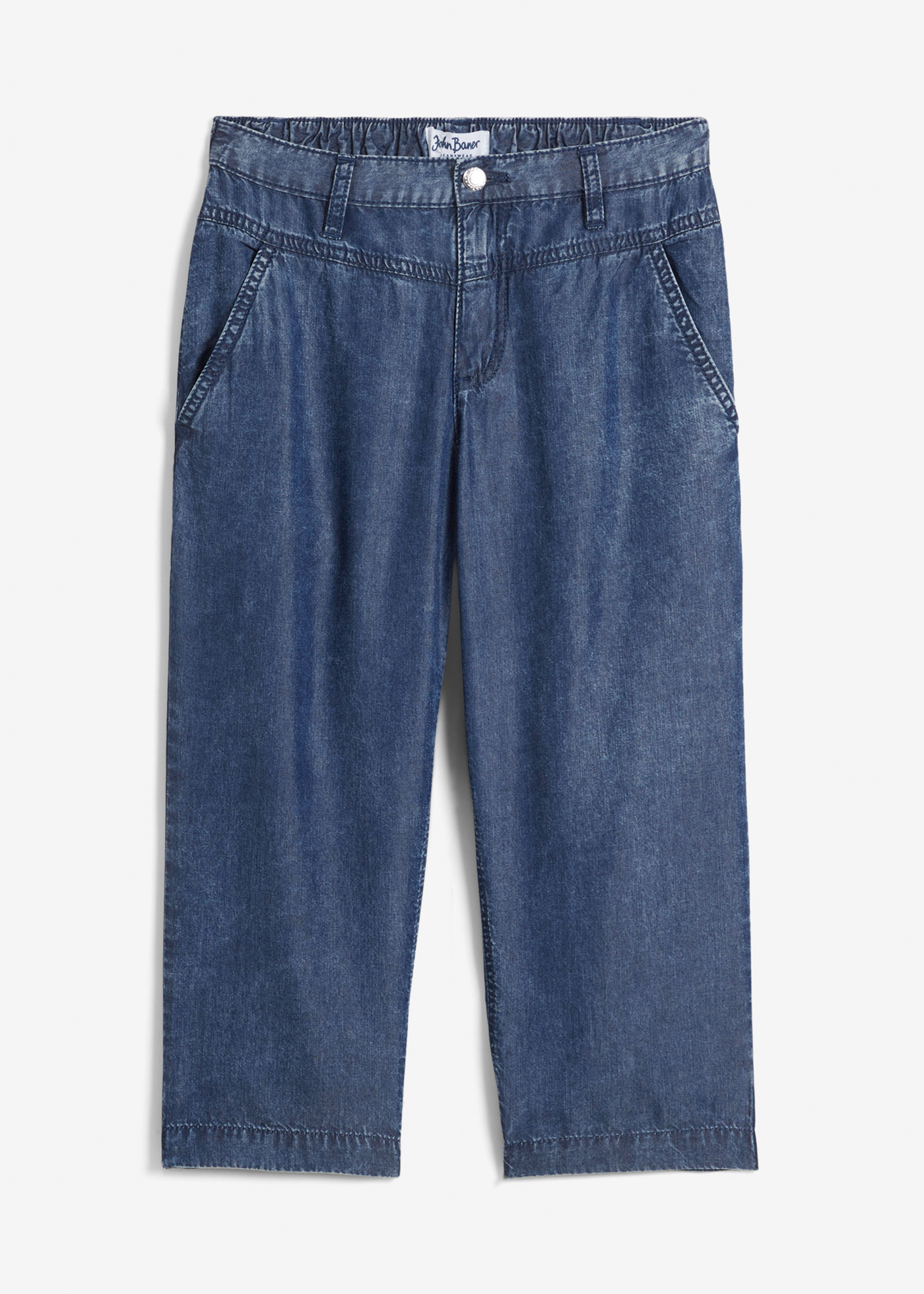 Capri-Boyfriend-Jeans aus TENCEL™ Lyocell günstig online kaufen