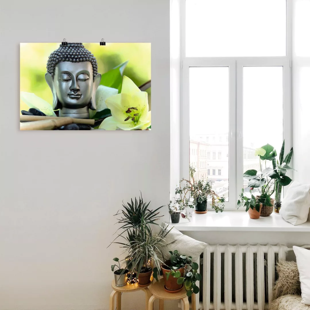 Artland Wandbild "Entspannung und Ruhe mit Buddha", Buddhismus, (1 St.), al günstig online kaufen