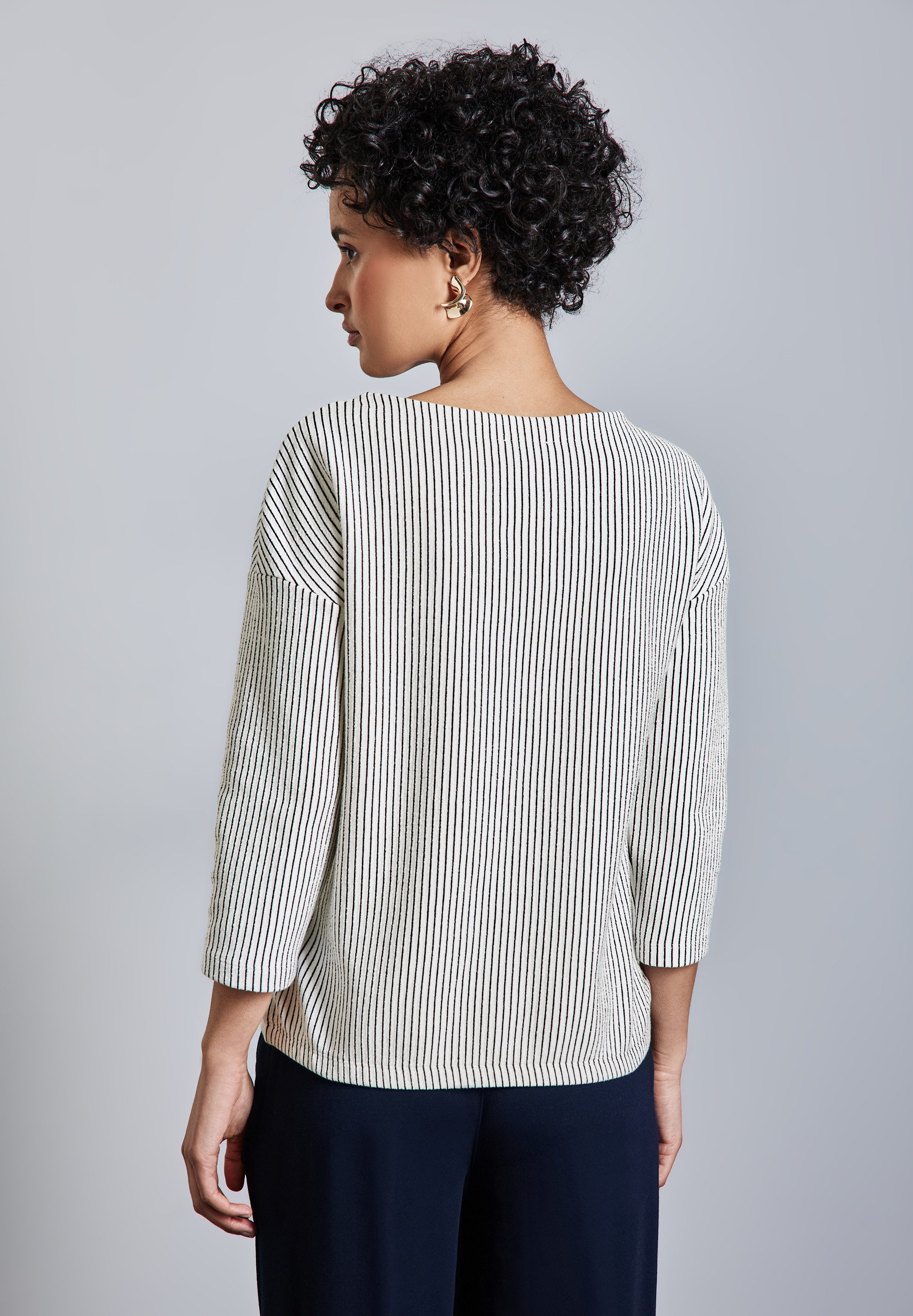 STREET ONE 3/4-Arm-Shirt, mit U-Boot-Ausschnitt günstig online kaufen