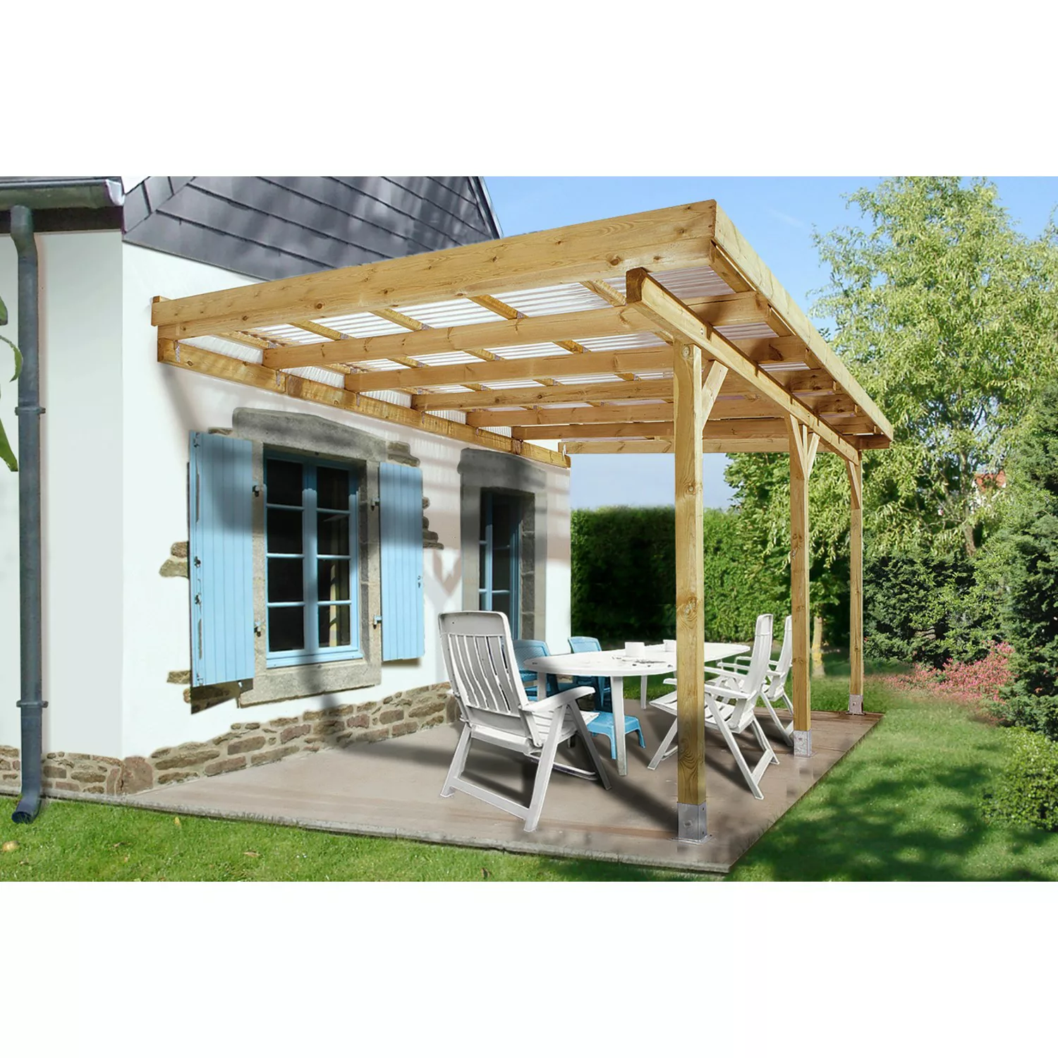 Weka Terrassenüberdachung Größe 4 mit 514 cm x 306 cm günstig online kaufen