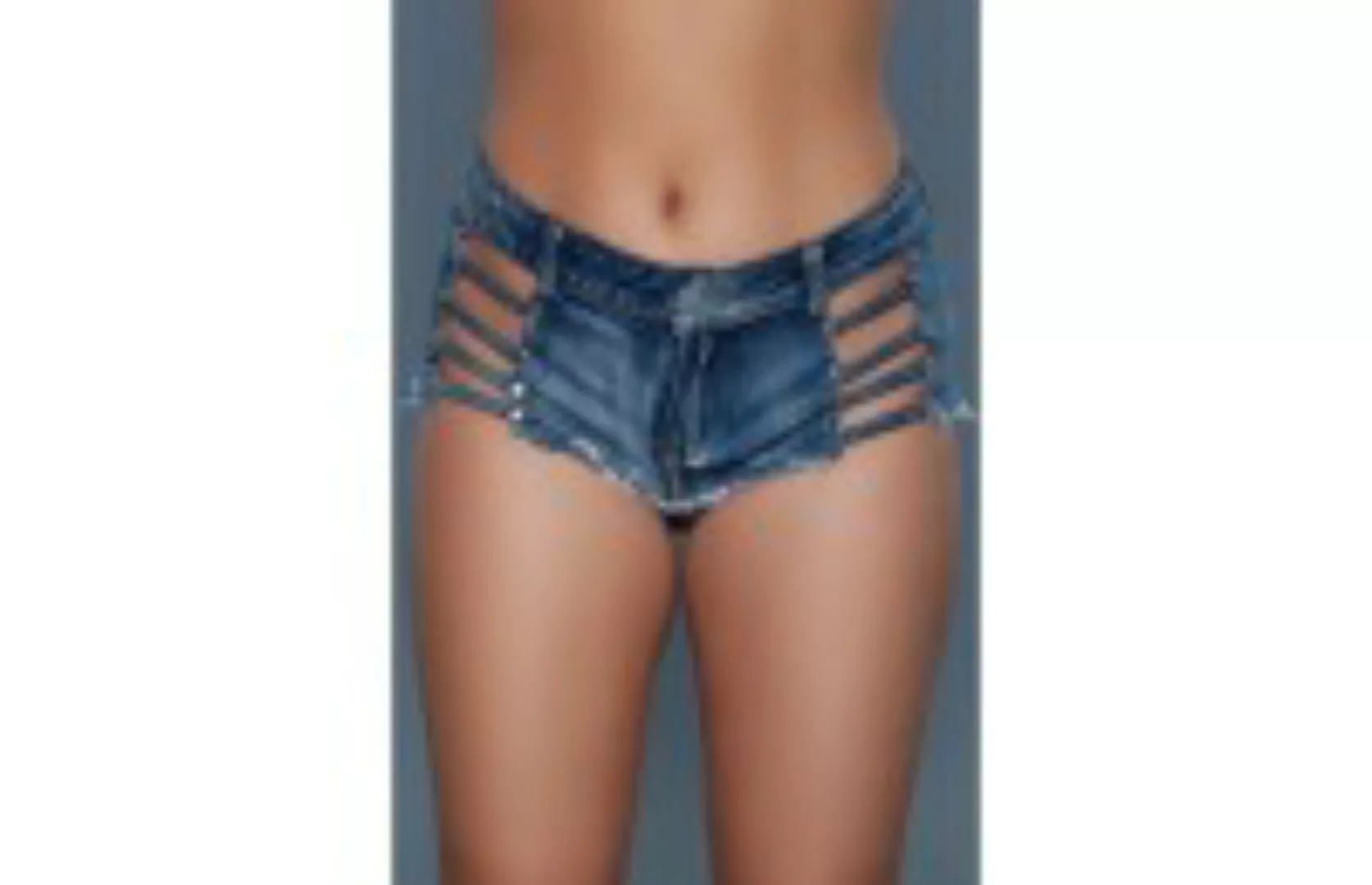 Denim-Shorts mit Cage-Panel-Details günstig online kaufen