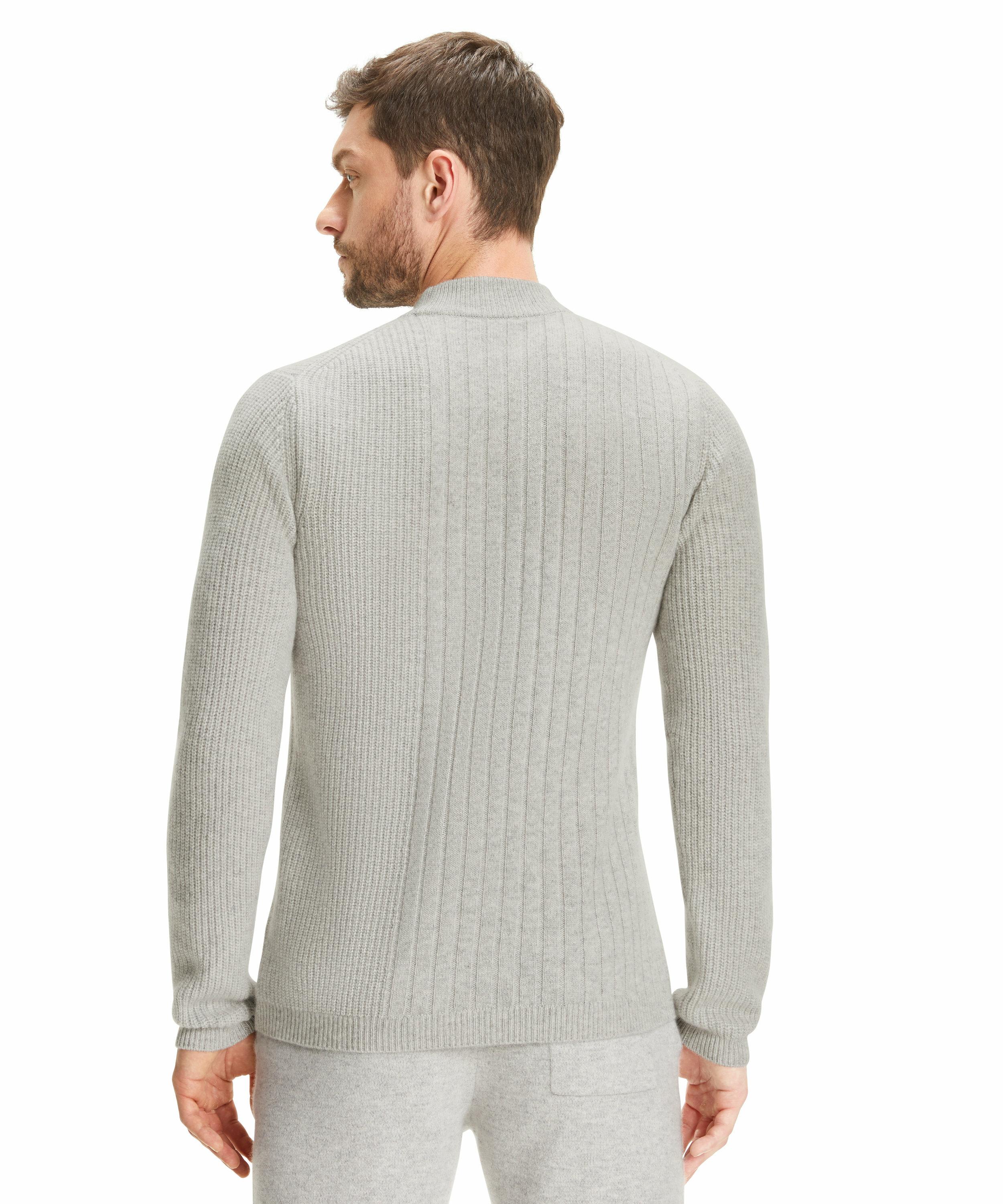 FALKE Herren Pullover Stehkragen, XL, Grau, Rippe, Kaschmir, 60192-384505 günstig online kaufen