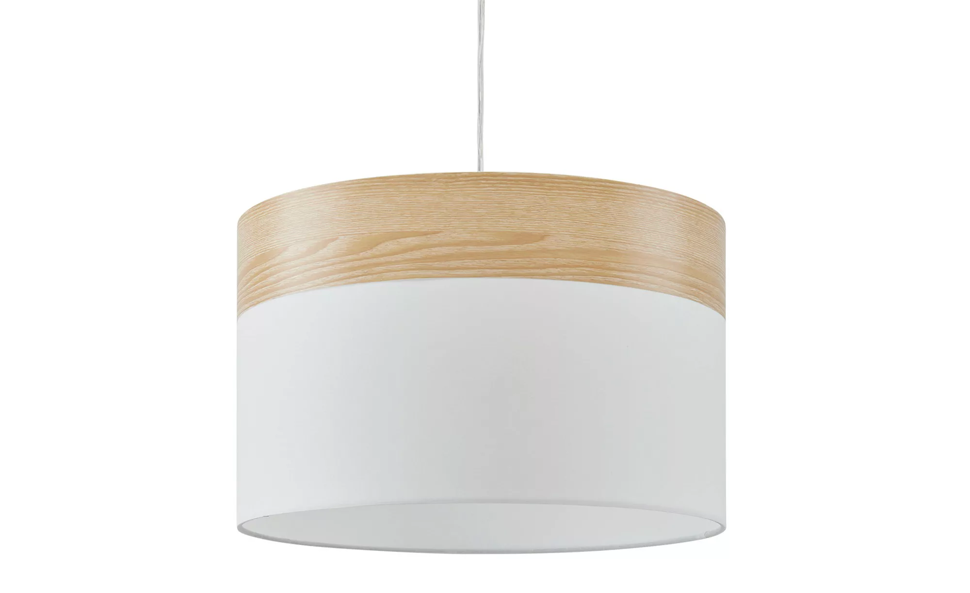 Pendelleuchte, 1-flammig, beige/Holzoptik ¦ beige ¦ Maße (cm): H: 120  Ø: 4 günstig online kaufen