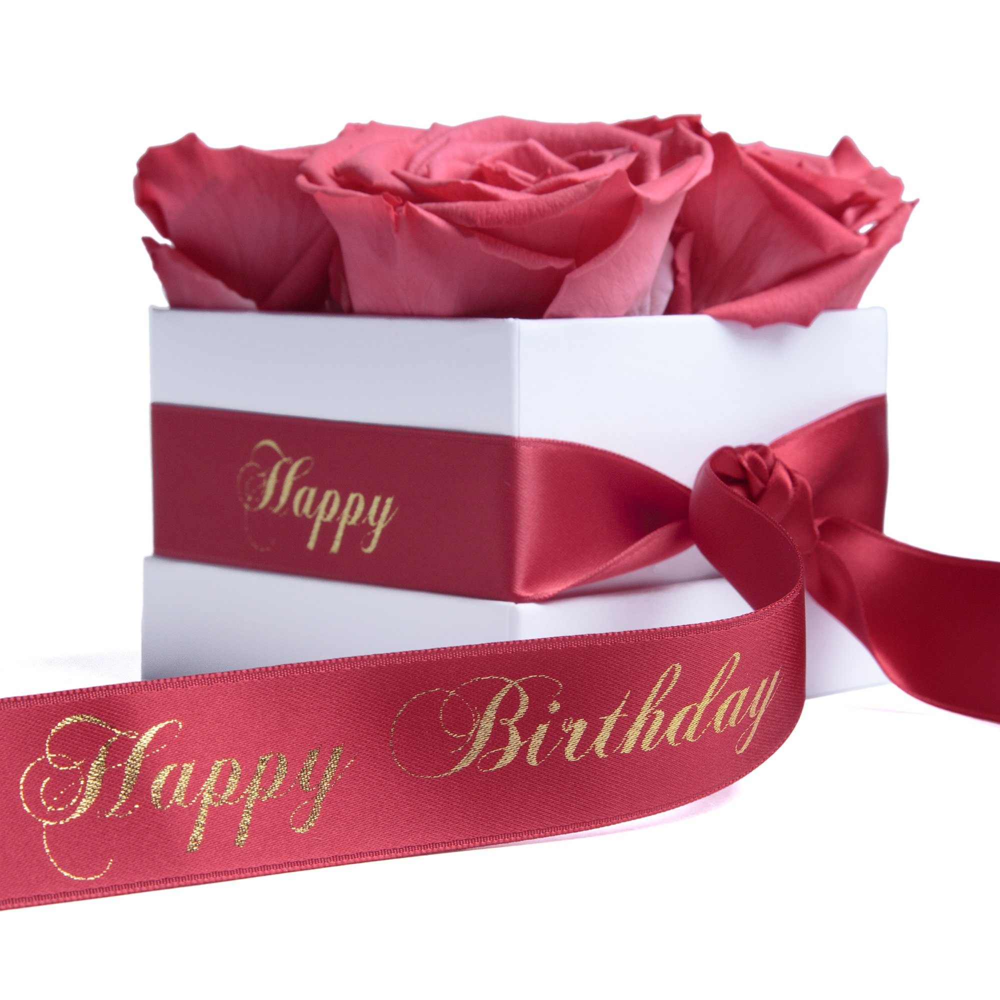 Kunstblume Infinity Rosenbox Happy Birthday Geschenk günstig online kaufen
