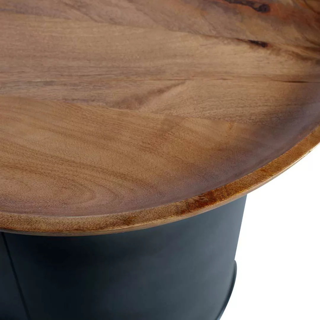 Design Beistelltisch runde Tischplatte Gestell aus Metall günstig online kaufen