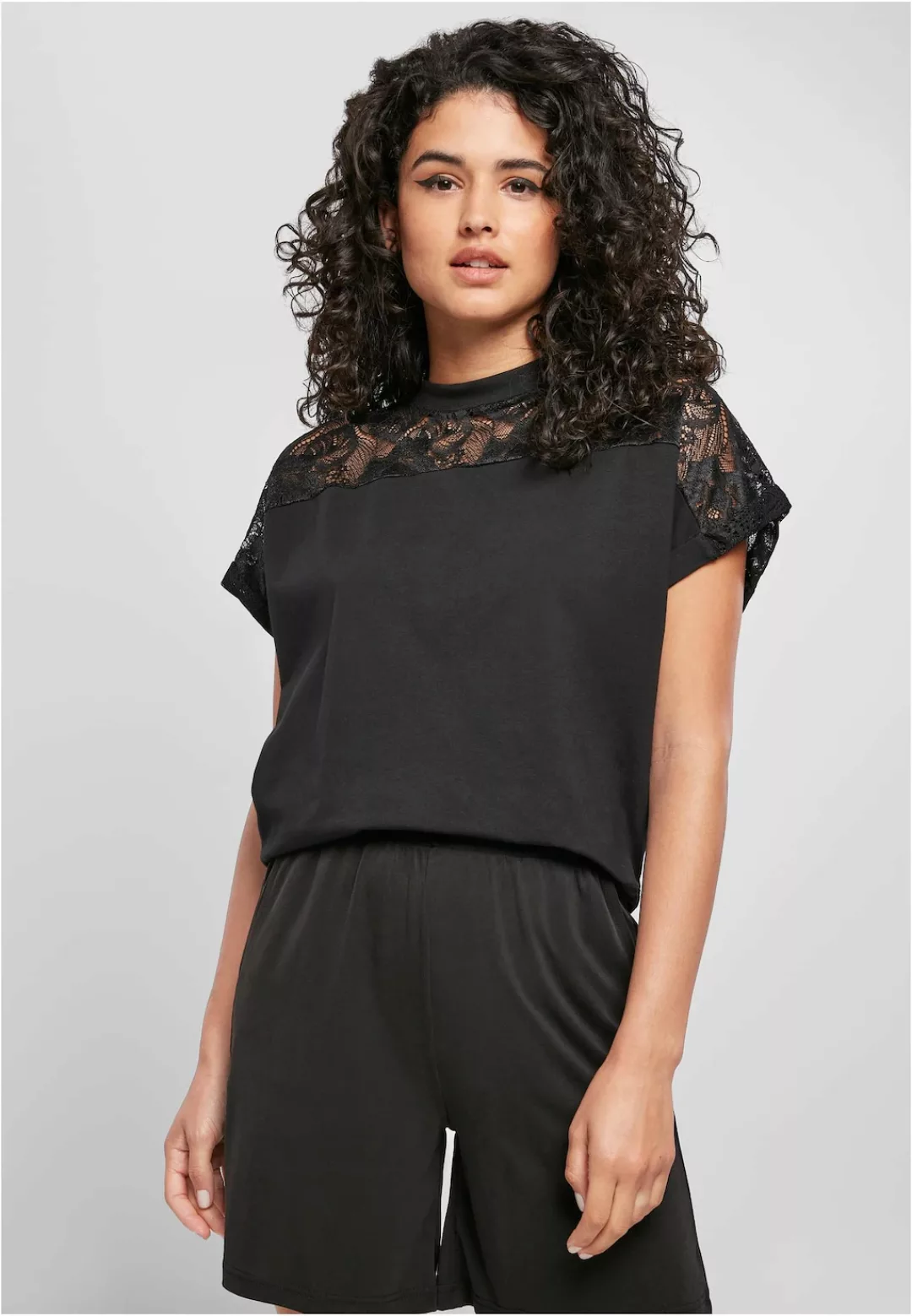 URBAN CLASSICS T-Shirt "Urban Classics Damen Ladies Short Oversized Lace Te günstig online kaufen