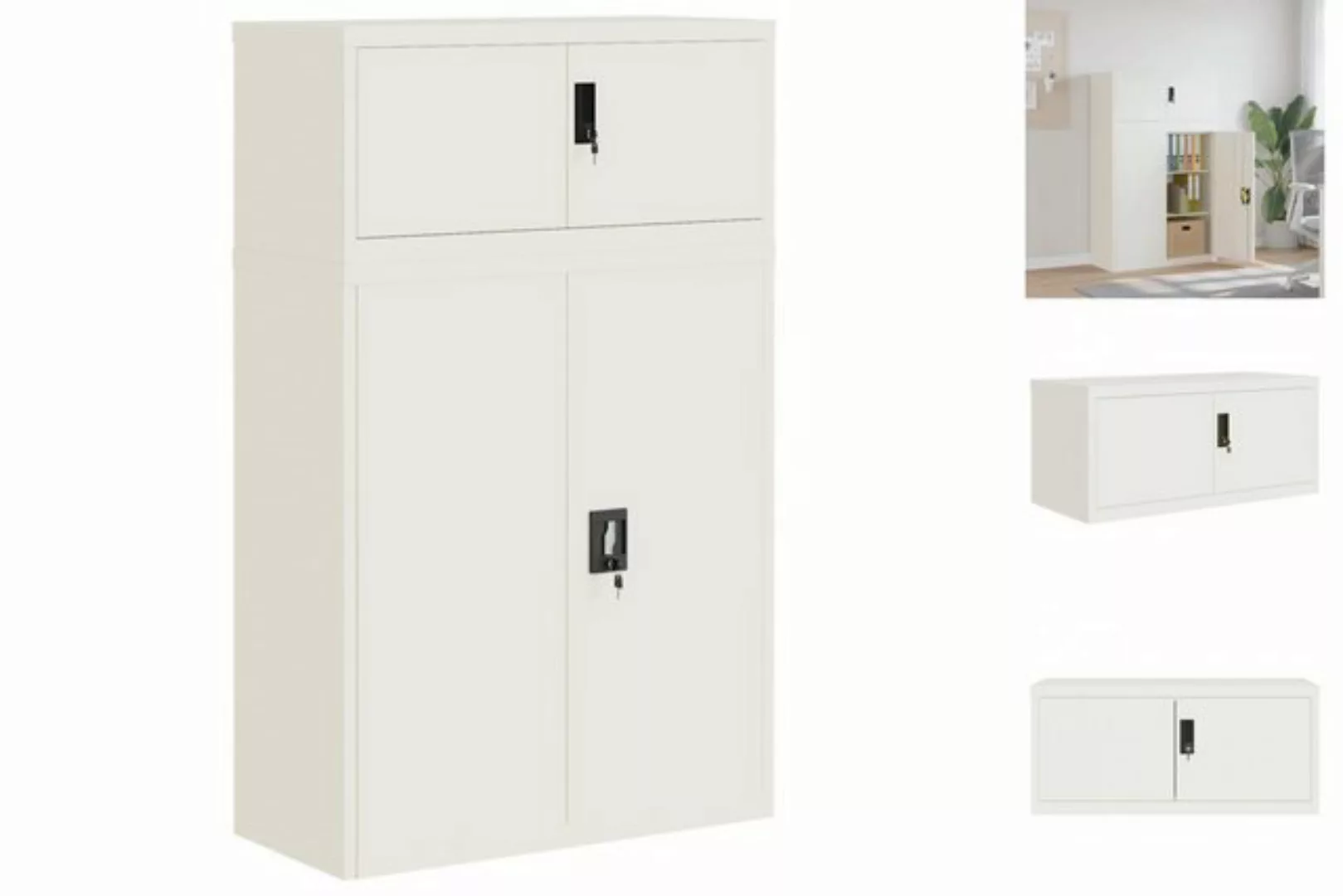 vidaXL Aktenschrank Aktenschrank Büroschrank Home Office Ablage Büro Weiß 9 günstig online kaufen