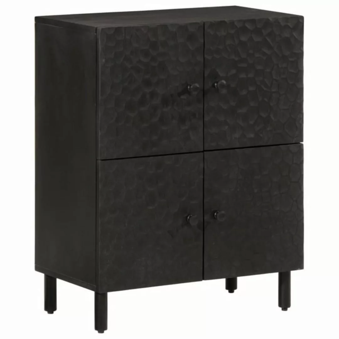 vidaXL Beistellschrank Beistellschrank Schwarz 60x33x75 cm Massivholz (1-St günstig online kaufen