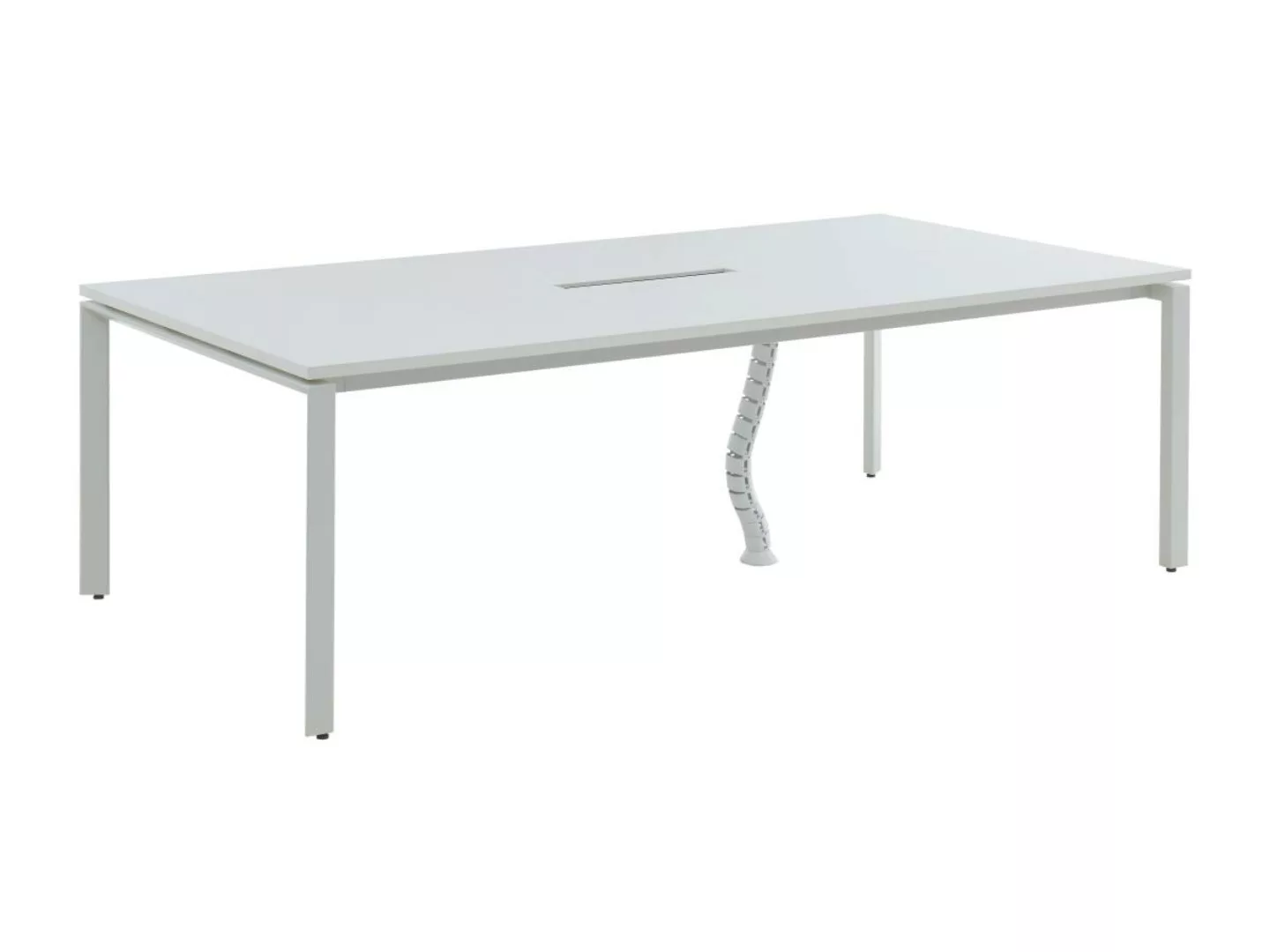 Konferenztisch rechteckig für 6 Personen - L. 240 cm - Weiß - DOWNTOWN günstig online kaufen
