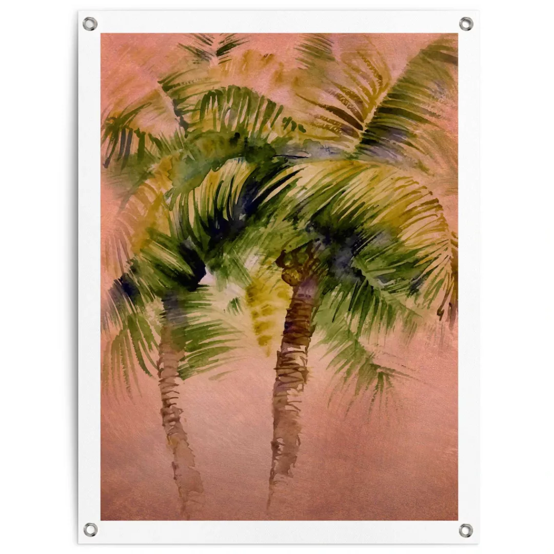 Reinders Poster "Painted Palm Trees", Outdoor für Garten oder Balkon günstig online kaufen