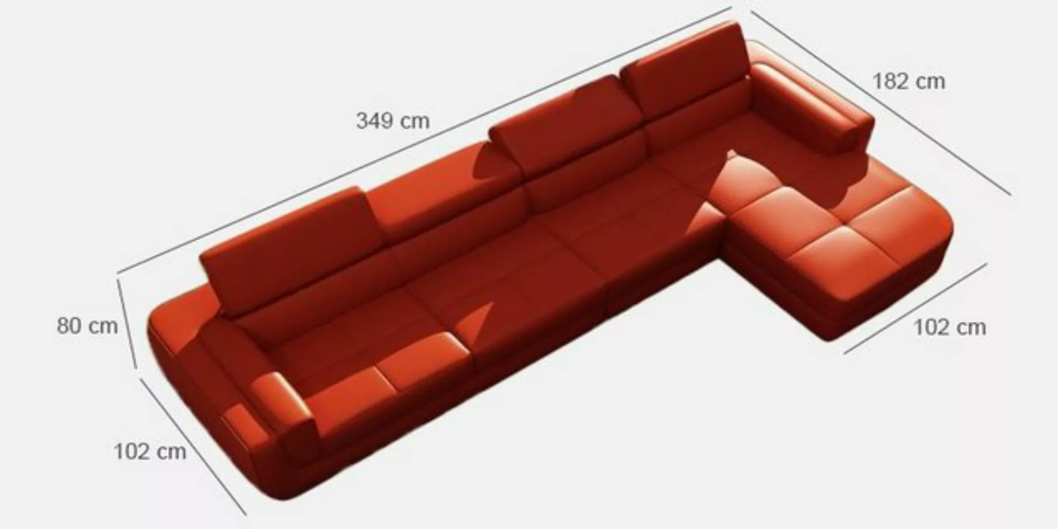 JVmoebel Ecksofa Modern Ecksofa mit USB Polster Leder Design Sofa Garnitur, günstig online kaufen