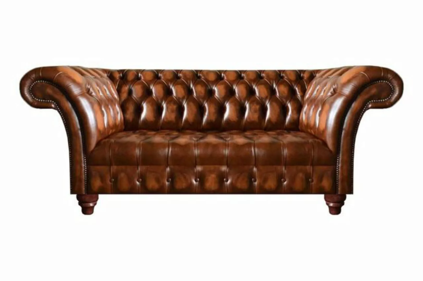 JVmoebel 3-Sitzer Edle Chesterfield Couchen Braune Wohnzimmer Kunstleder Si günstig online kaufen