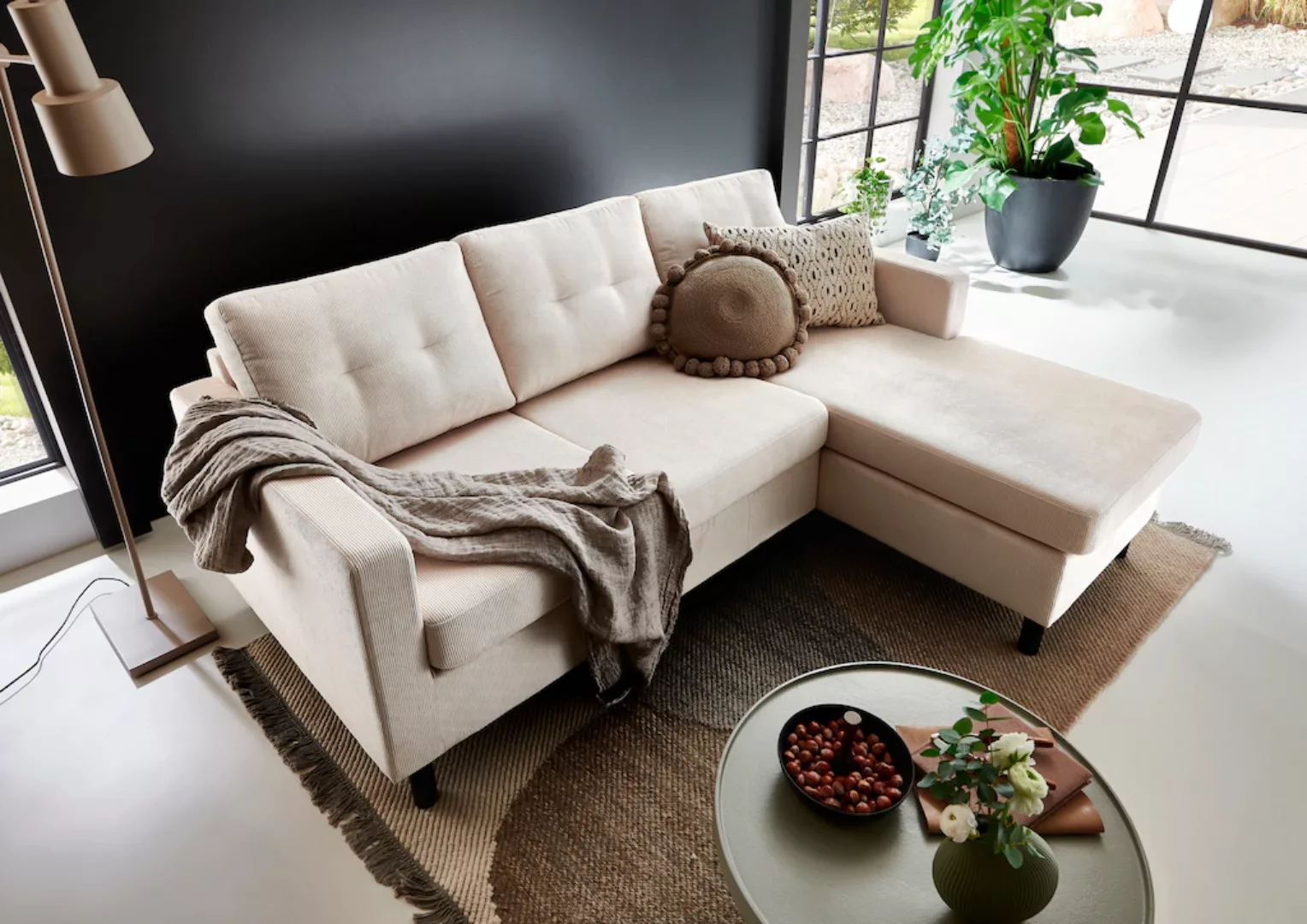 ATLANTIC home collection Ecksofa Tea L-Form, Ecksofa, frei im Raum stellbar günstig online kaufen