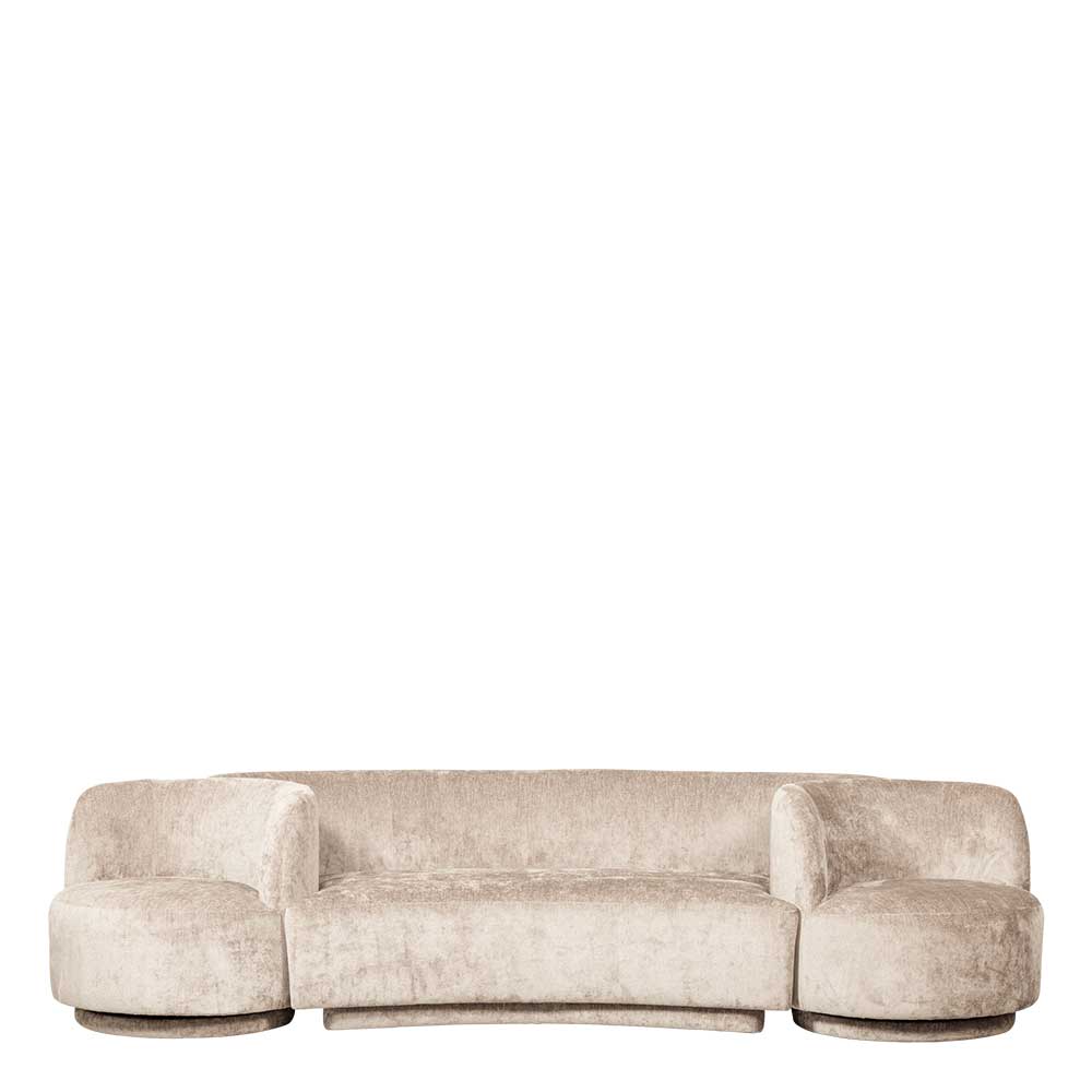 Loungesofa Bigsofa in Beige mit vier Sitzplätzen (dreiteilig) günstig online kaufen