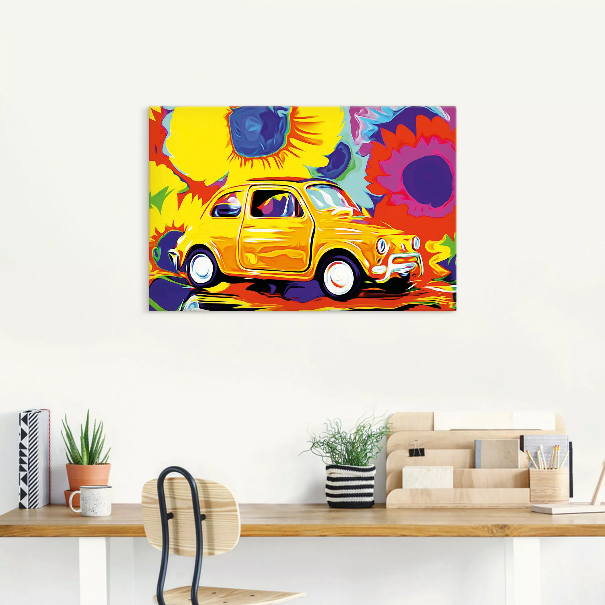 Artland Wandbild "Fiat 500", Auto, (1 St.), als Alubild, Leinwandbild, Wand günstig online kaufen