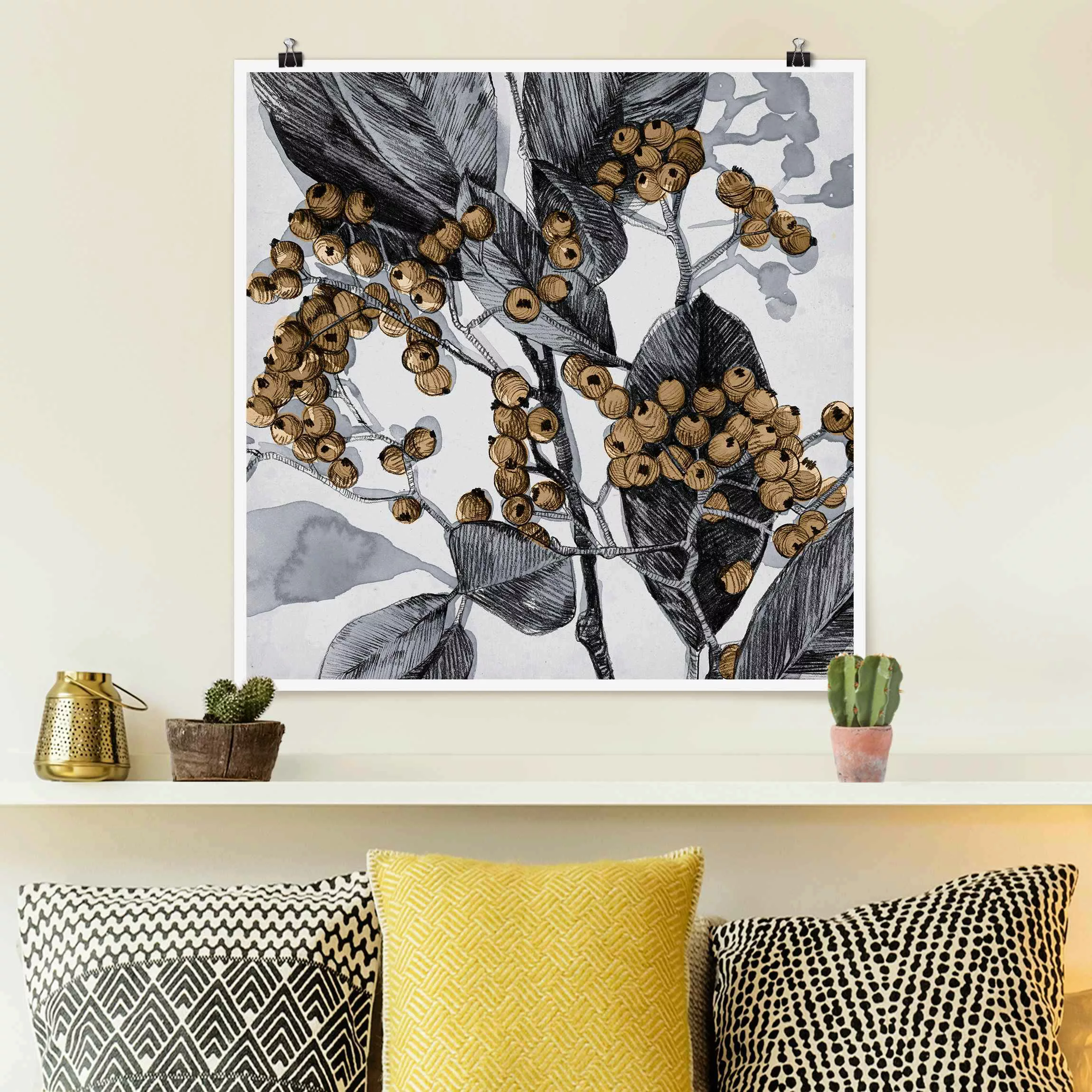 Poster Aquarellbeeren günstig online kaufen