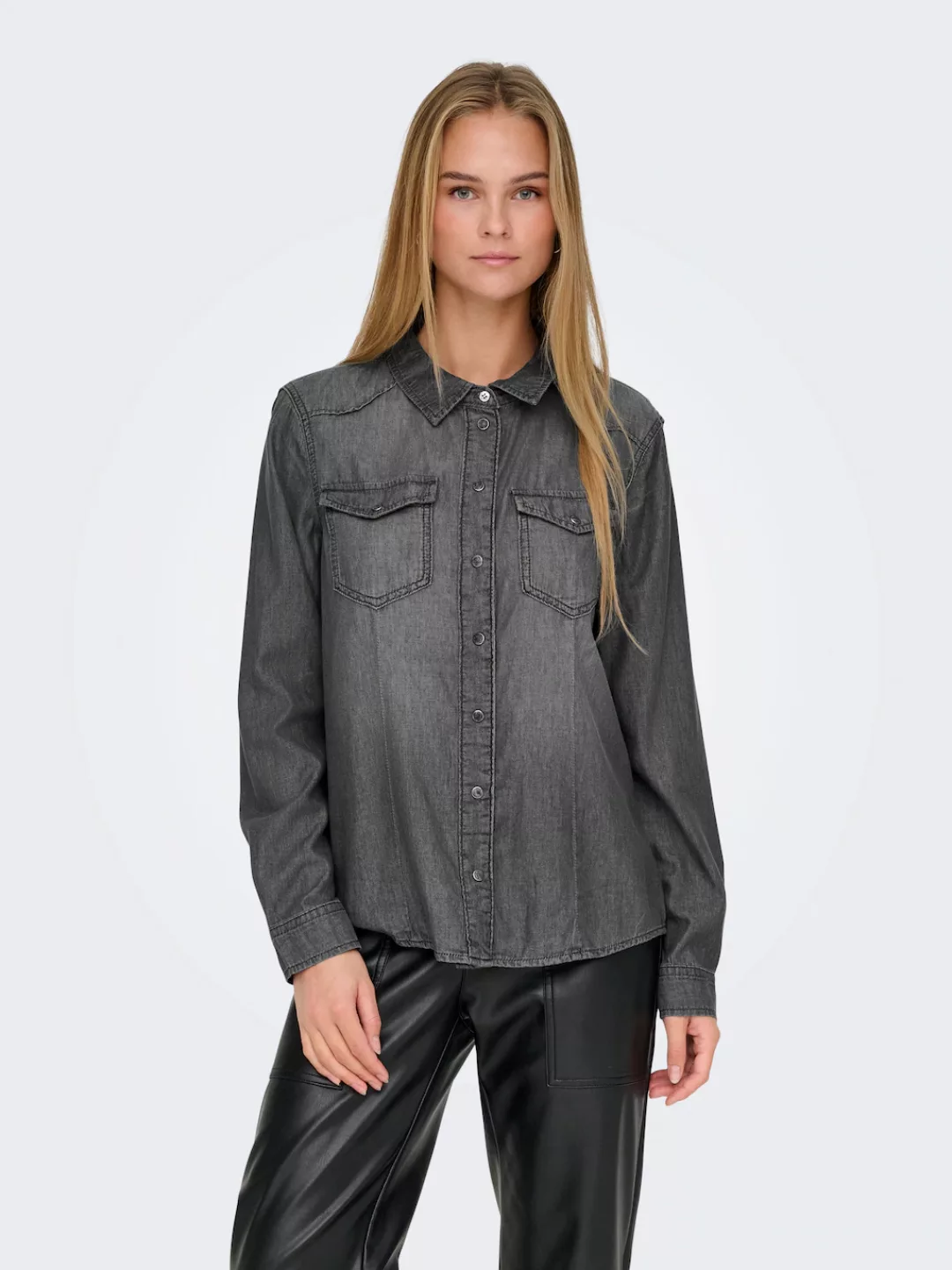 ONLY Jeansbluse "ONLALEXA L/S DNM SHIRT FS NOOS" günstig online kaufen