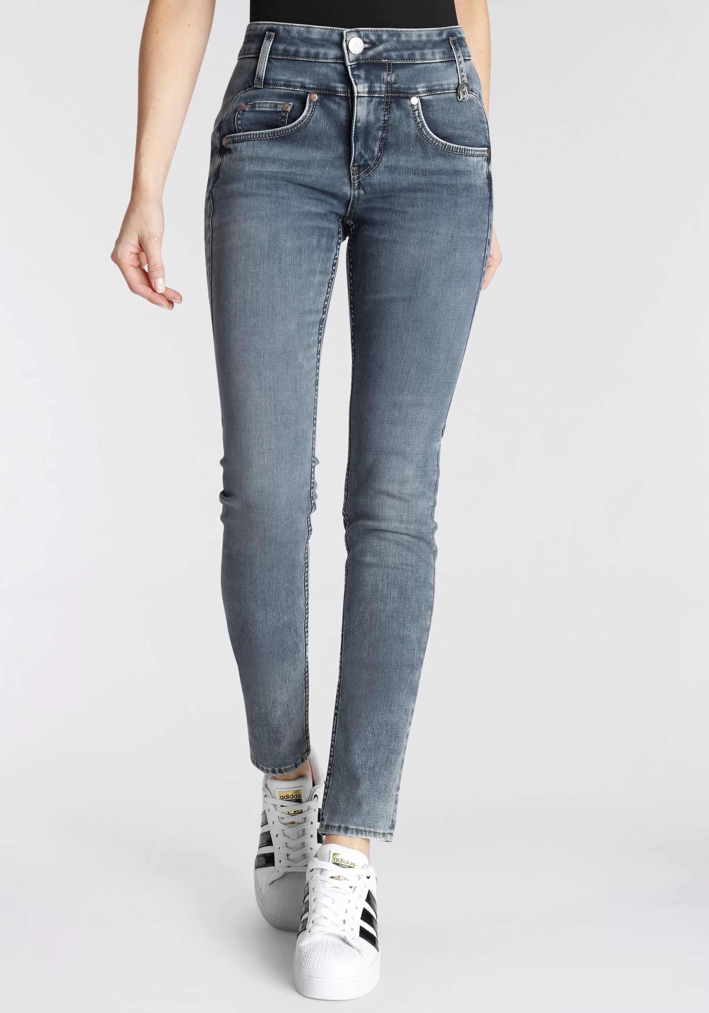 Herrlicher High-waist-Jeans "Sharp Slim Reused Denim" günstig online kaufen