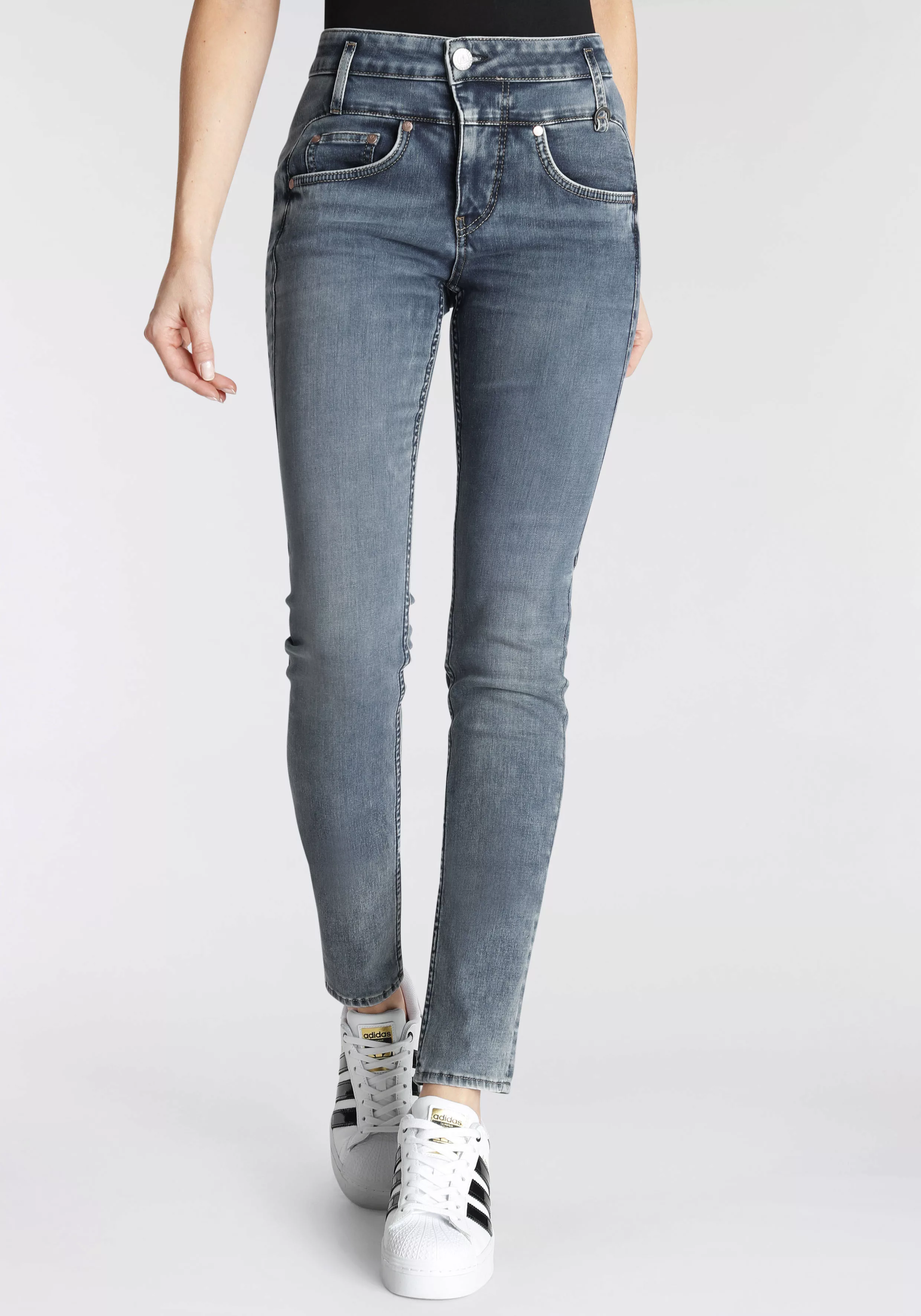 Herrlicher High-waist-Jeans Sharp Slim Reused Denim günstig online kaufen