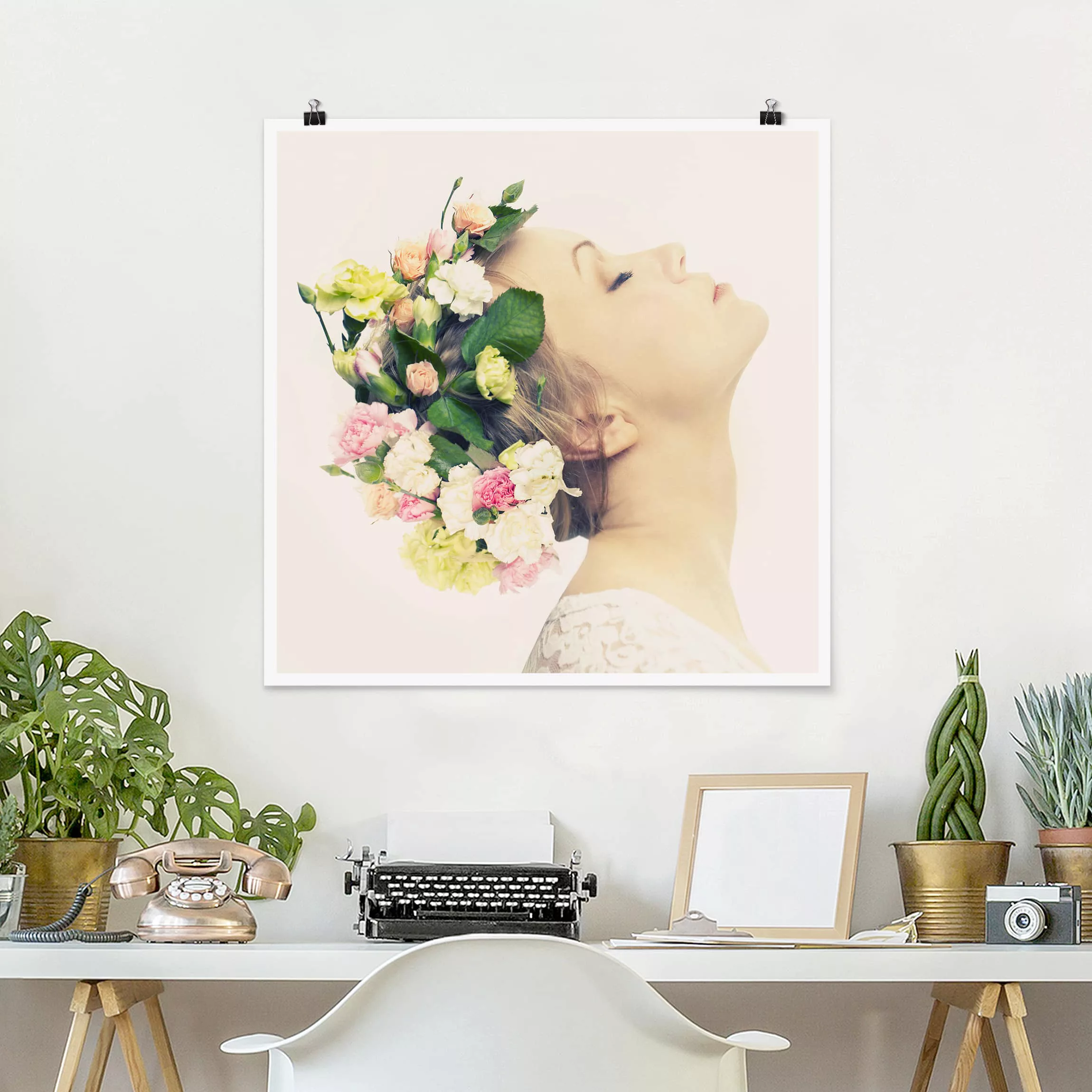 Poster Portrait - Quadrat Prinzessin Schneeweißchen günstig online kaufen