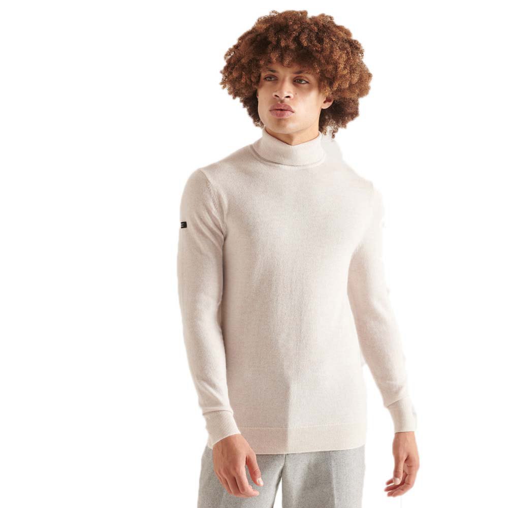 Superdry Studios Lambswool Roll Neck Pullover L Off White günstig online kaufen