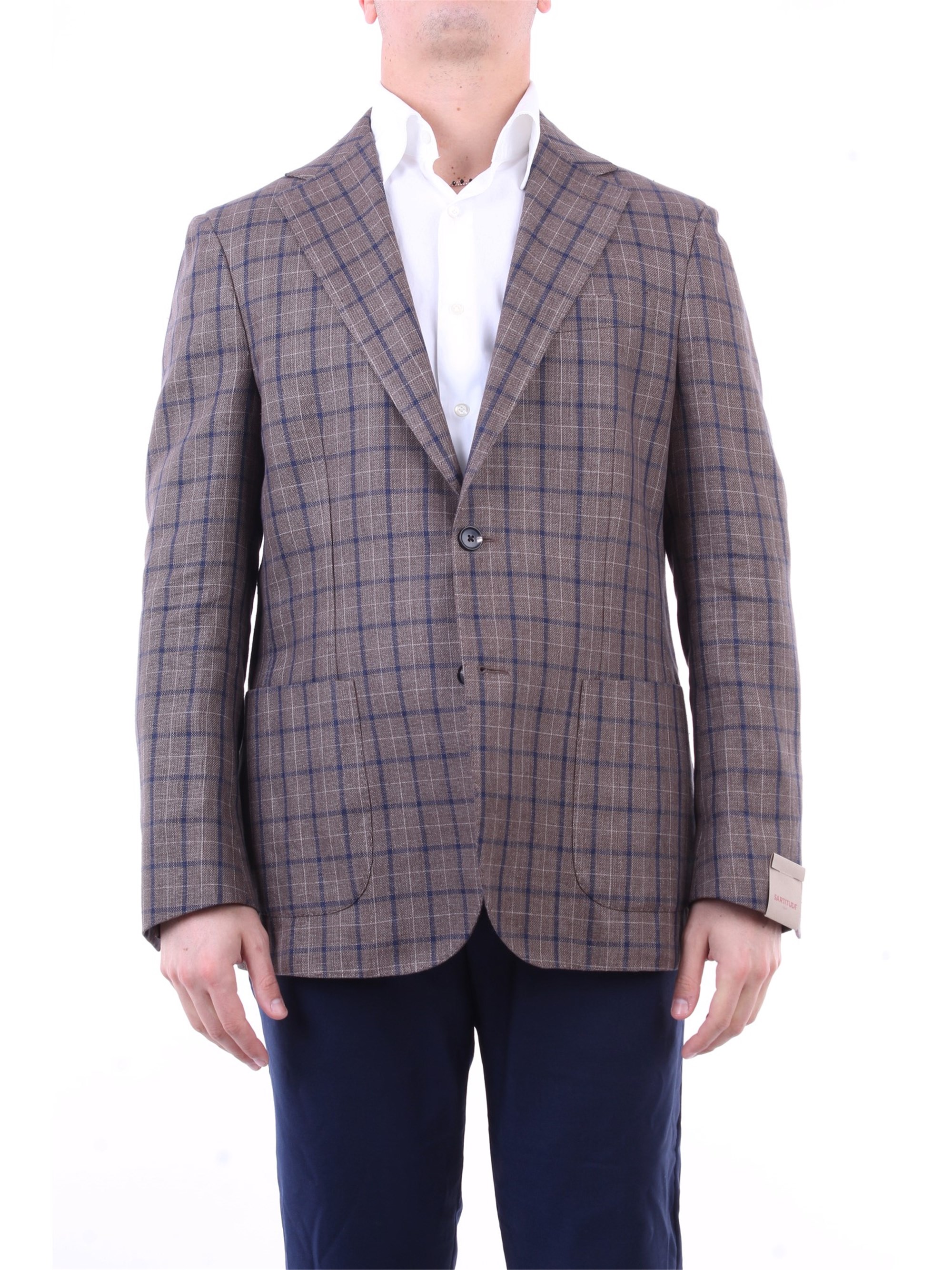 SARTITUDE NAPOLI Blazer Herren Braun und Blau günstig online kaufen