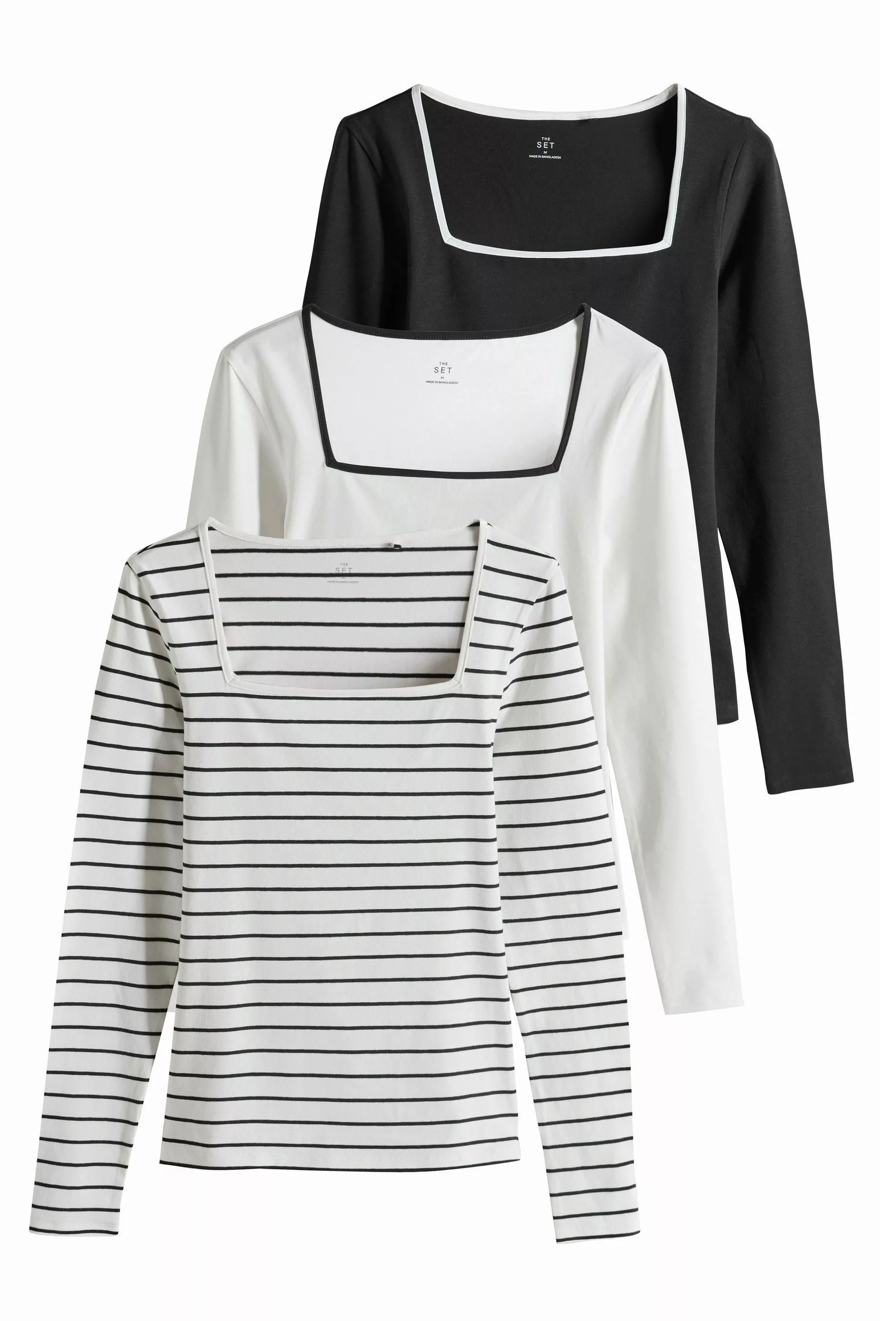 The Set Langarmshirt 3 x The günstig online kaufen