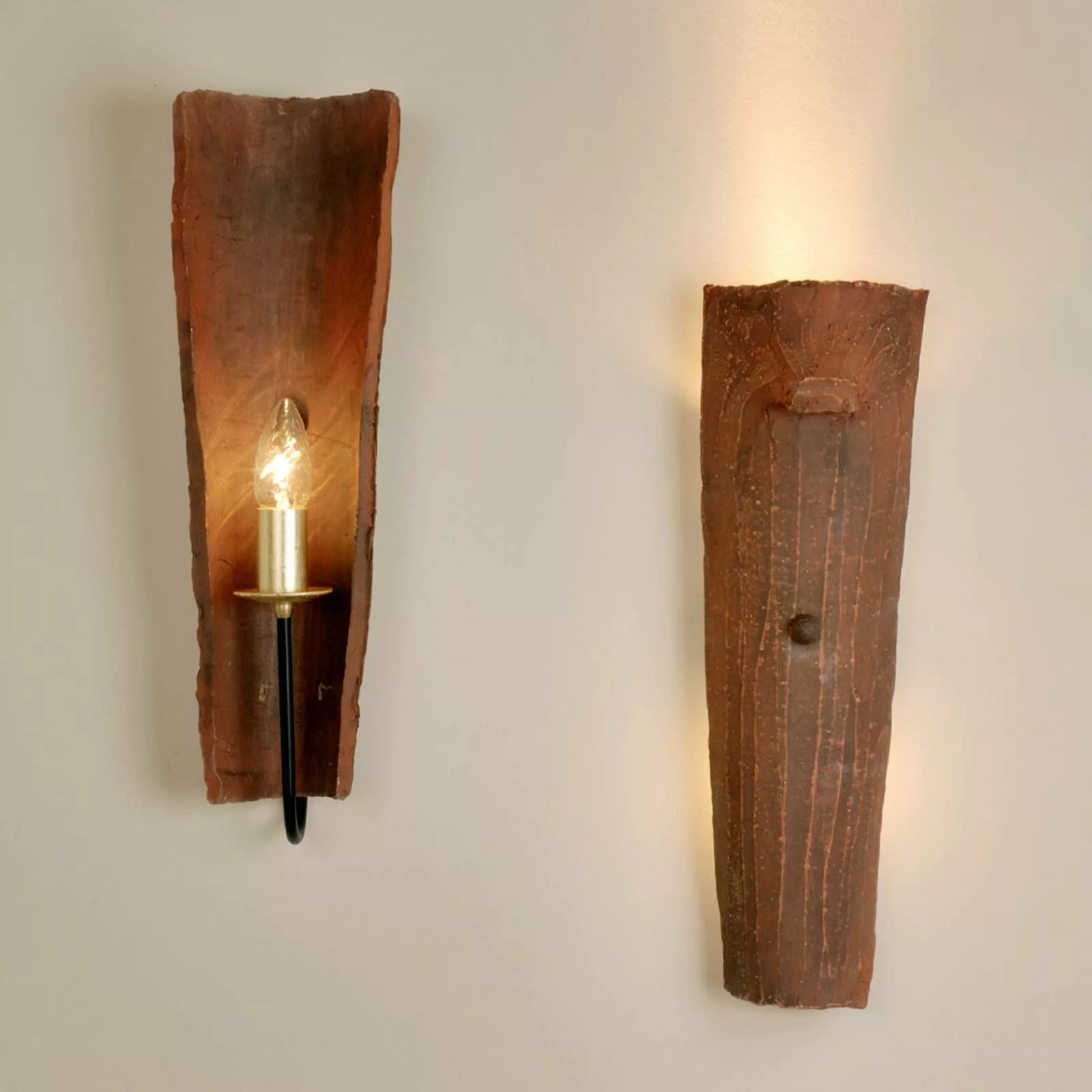 Menzel Country Tonziegel-Wandlampe, Licht indirekt günstig online kaufen