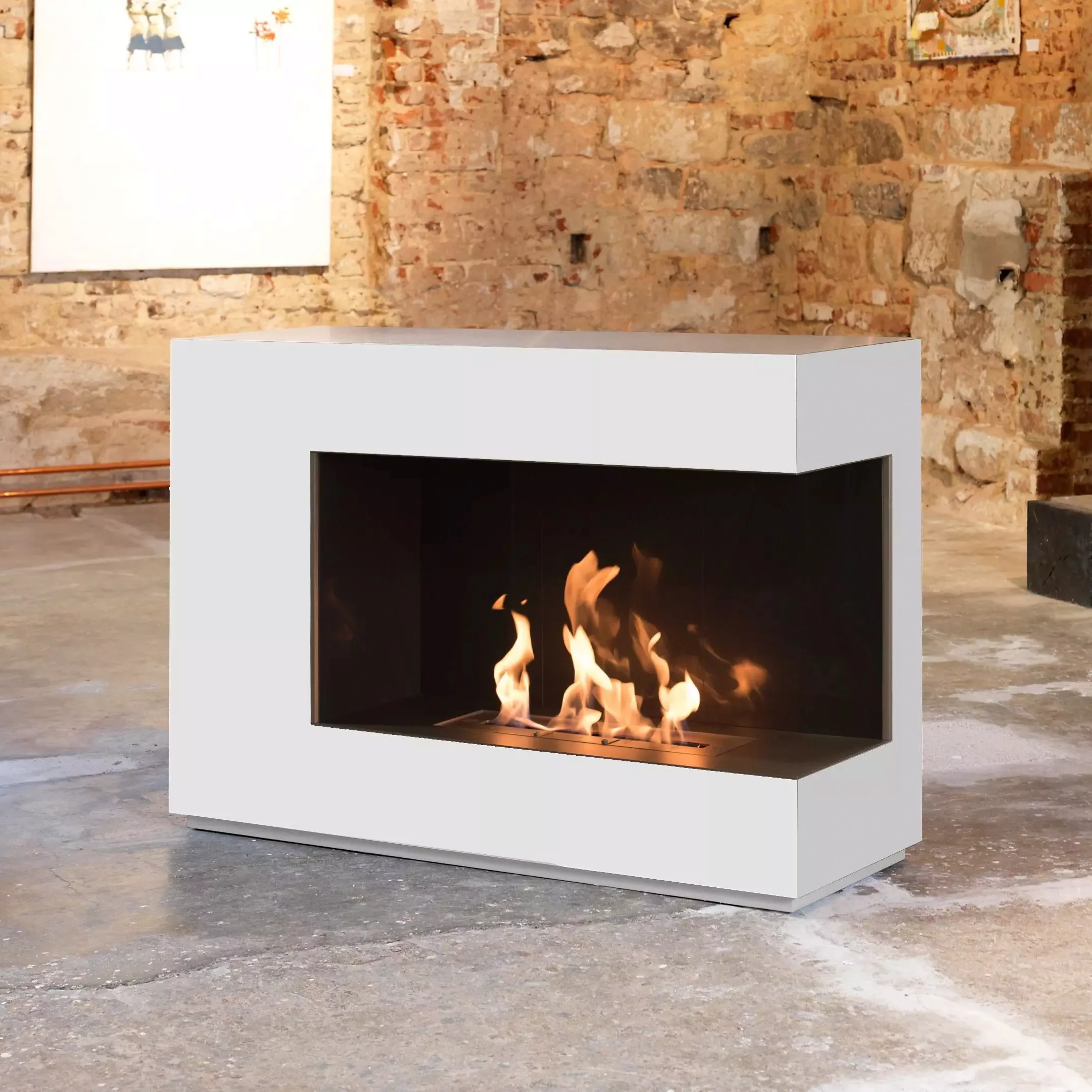 muenkel design loft.line -- C-01 [Design Ethanol Kamin]: weiß (warm) - safe günstig online kaufen