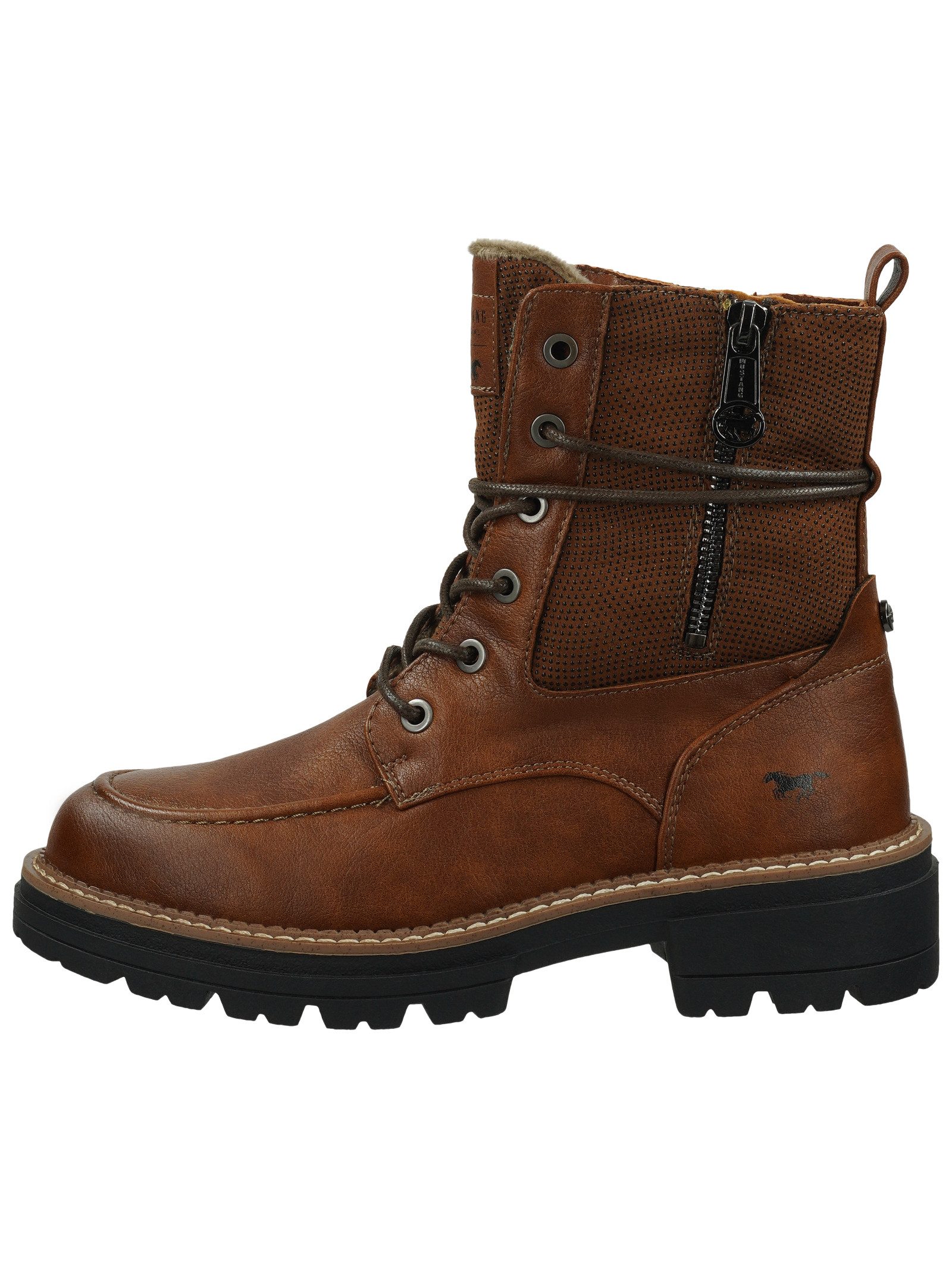 Mustang Shoes Schnürstiefelette "Mustang Shoes Stiefelette Lederimitat" günstig online kaufen