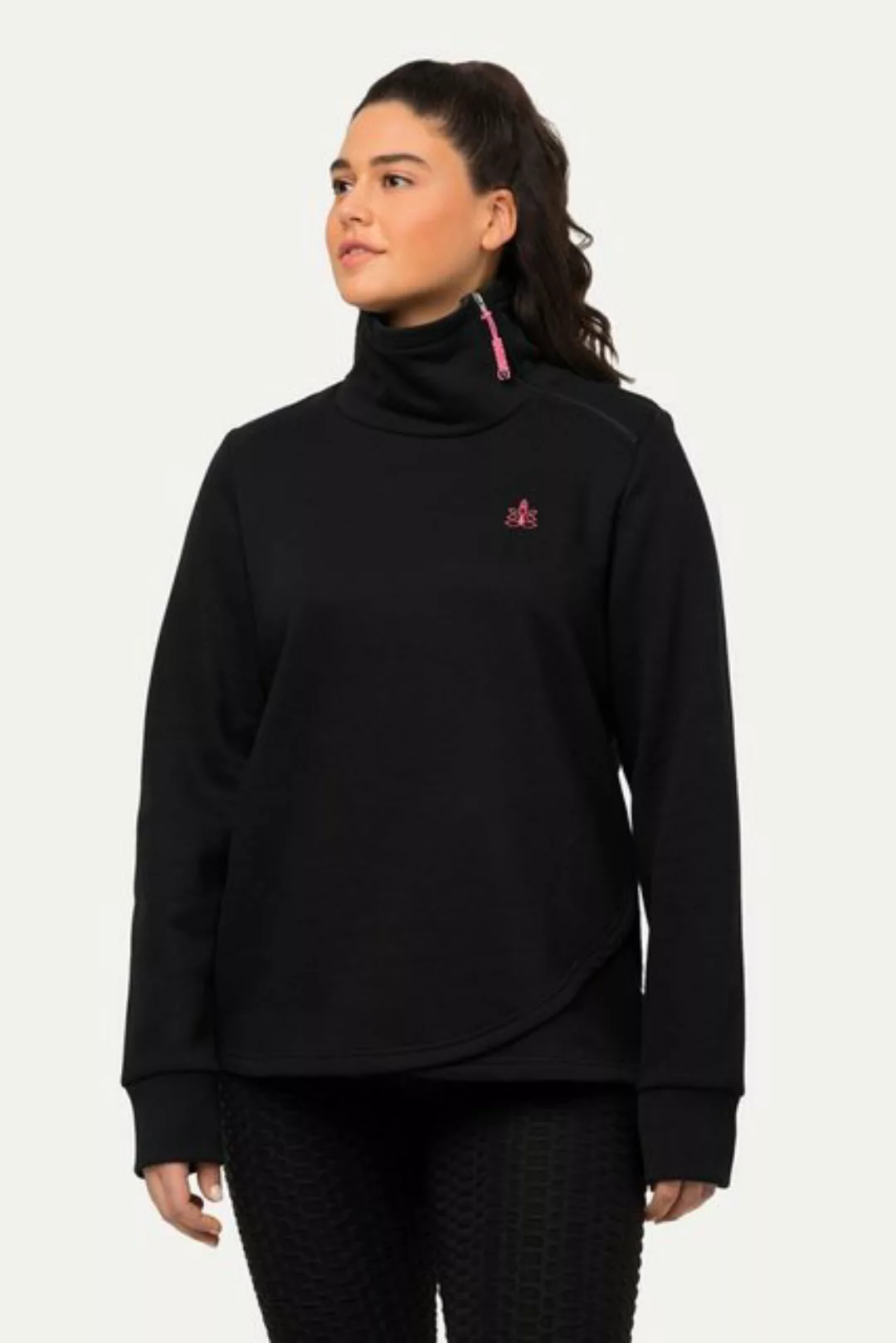 Ulla Popken Sweatshirt Sweatshirt Stehkragen Zipper Mandala Langarm günstig online kaufen