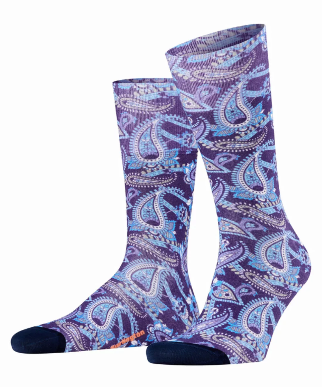 Burlington Paisley Print Herren Socken, 40-46, Blau, Baumwolle, 21901-61200 günstig online kaufen