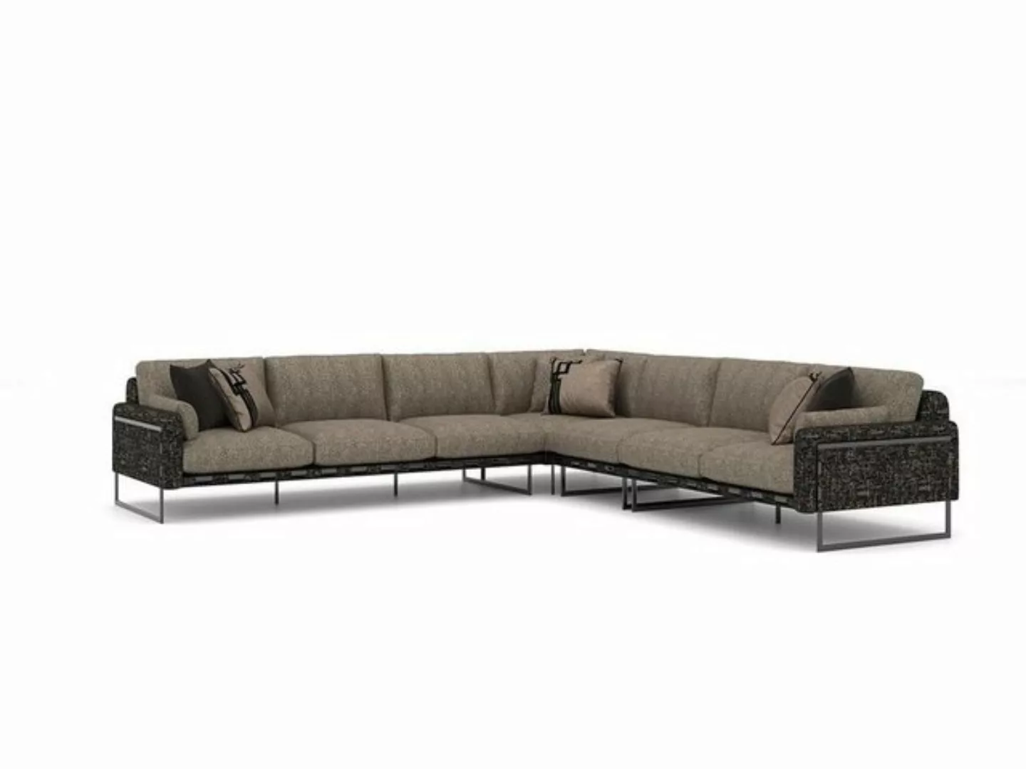 JVmoebel Ecksofa Braun Großes Ecksofa L-Form Wohnzimmer Luxus Garnitur Neu, günstig online kaufen