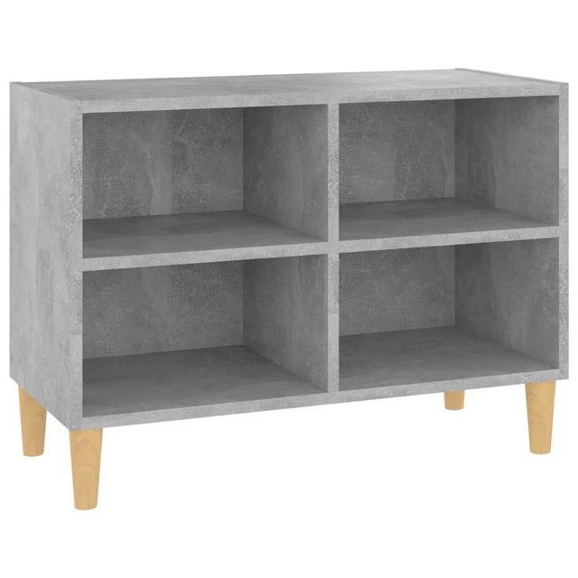 furnicato TV-Schrank mit Massivholz-Beinen Betongrau 69,5x30x50 cm (1-St) günstig online kaufen