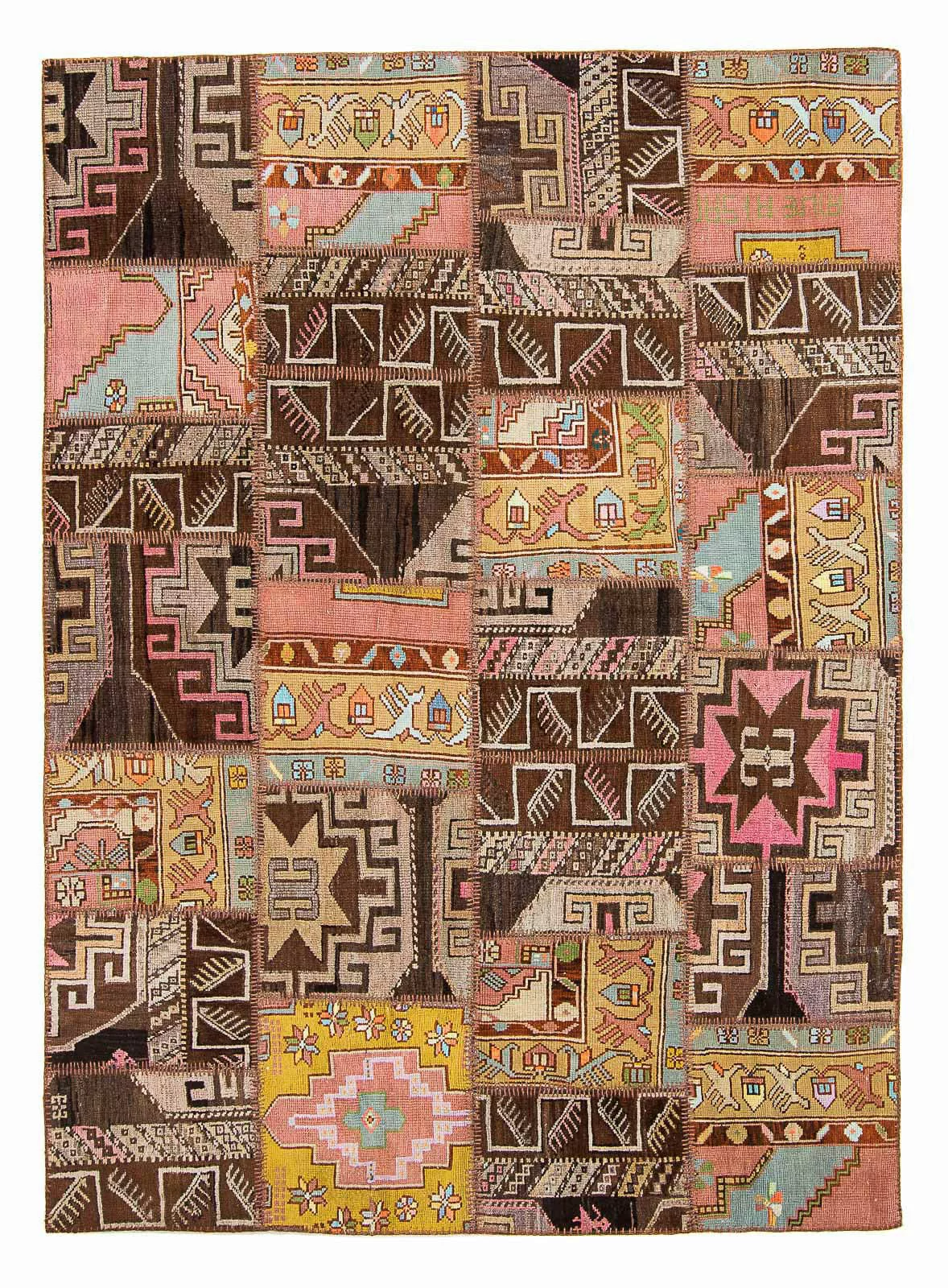 morgenland Wollteppich »Patchwork Patchwork 239 x 169 cm«, rechteckig, Kurz günstig online kaufen