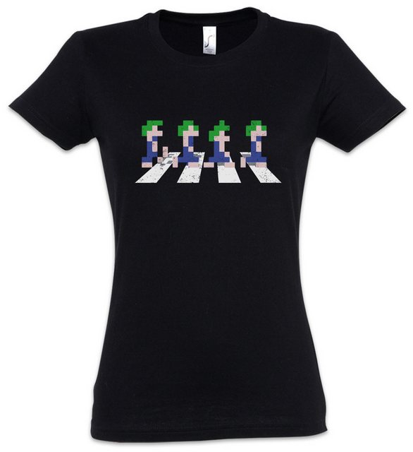 Urban Backwoods Print-Shirt Lemmings Road Damen T-Shirt Video Game Gamer Ge günstig online kaufen