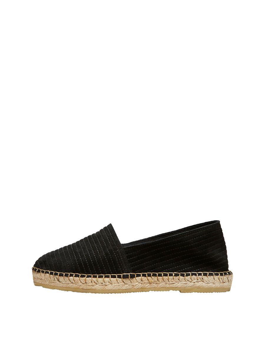 SELECTED Ungefüttert Wildleder Espadrilles Damen Schwarz günstig online kaufen