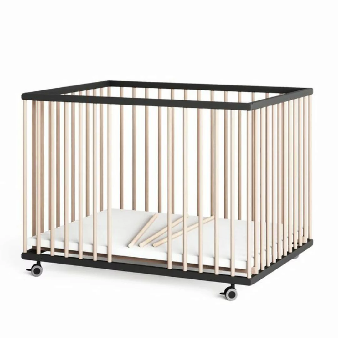 Sämann Babybett Laufgitter 75x100 cm Matratze SleepPlus, Schlupfsprossen sc günstig online kaufen