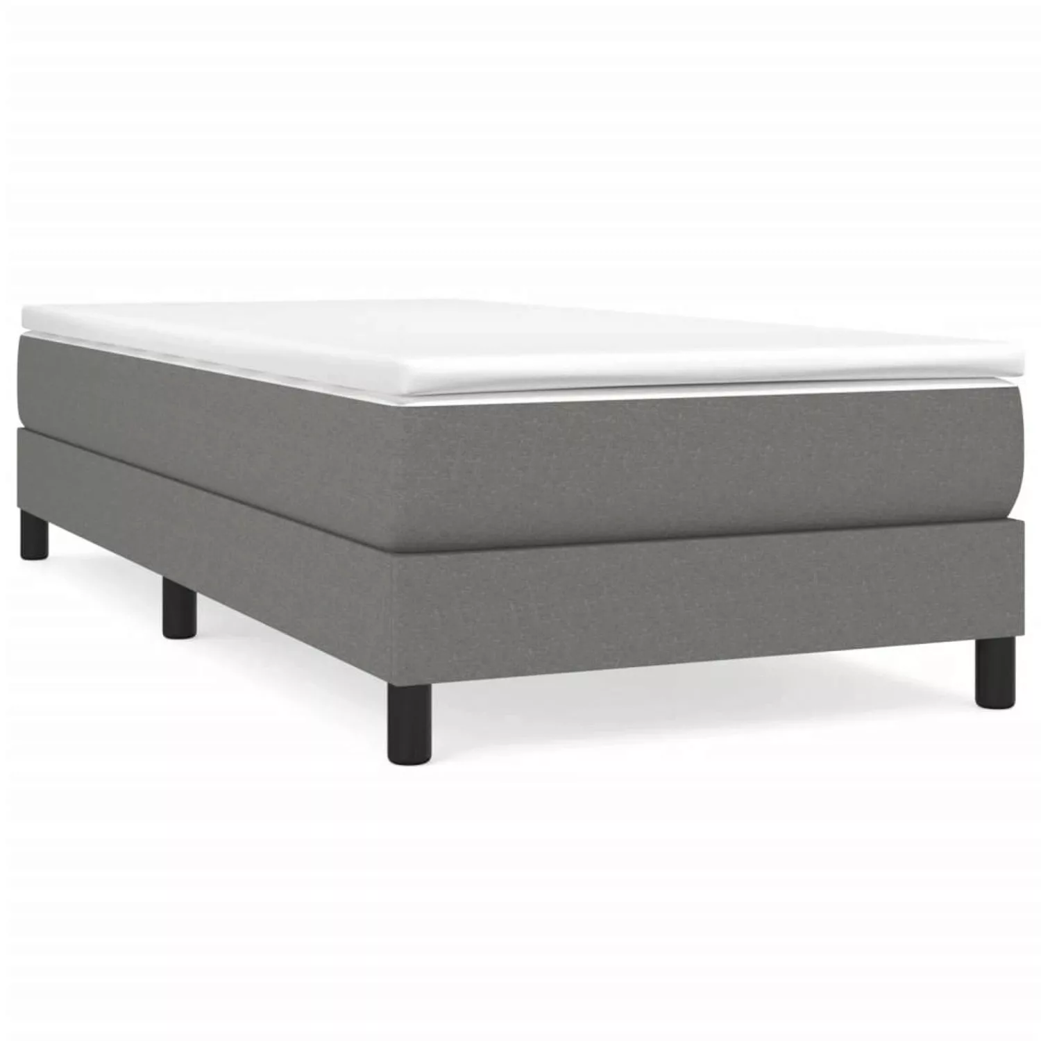 vidaXL Boxspringbett mit Matratze Dunkelgrau 90x190 cm Stoff1396321 günstig online kaufen