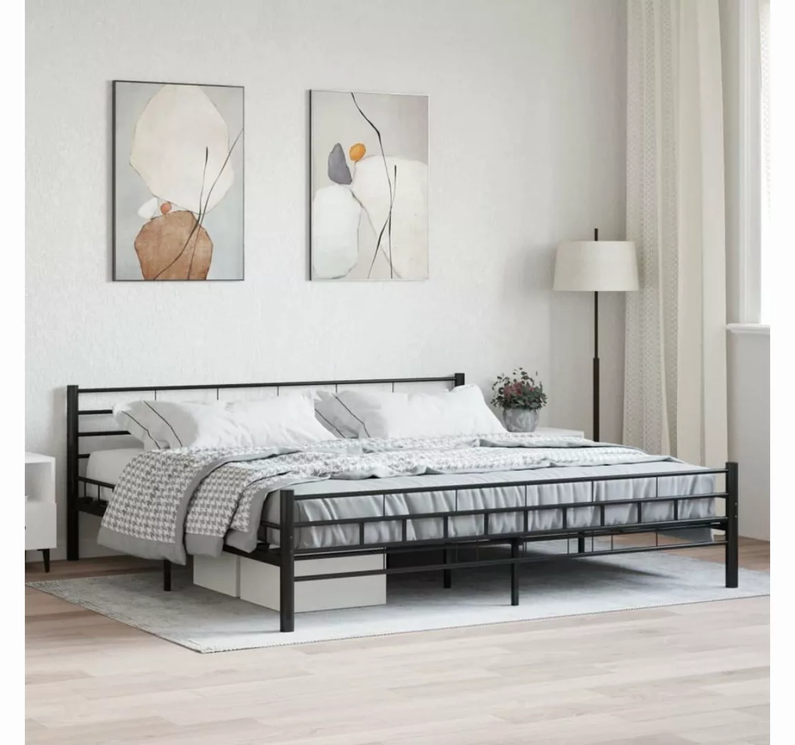 furnicato Bett Bettgestell Schwarz Stahl 180×200 cm günstig online kaufen
