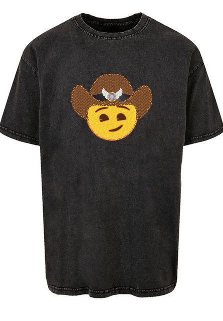 emoji couture T-Shirt Smiling sequin yellow face cowboy hat Premium Qualitä günstig online kaufen