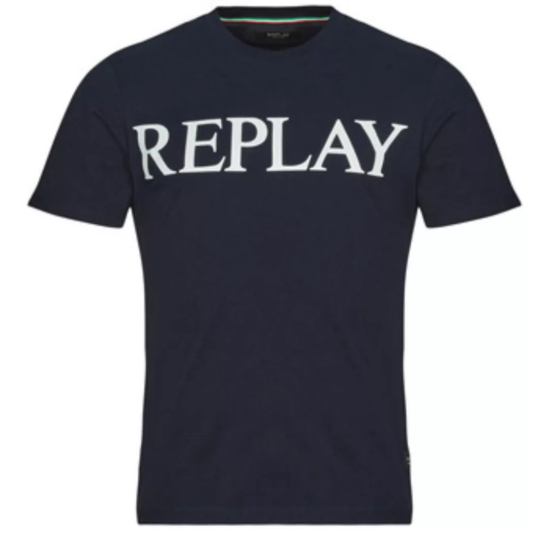 Replay Herren Rundhals T-Shirt BASIC JERSEY BIG 30/1 Regular Fit günstig online kaufen