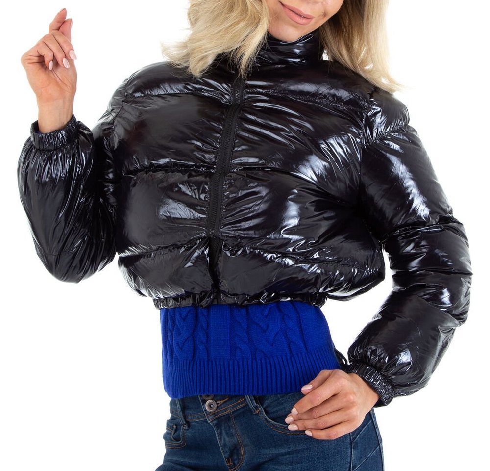 Ital-Design Winterjacke Damen Freizeit Gefüttert Winterjacke in Schwarz günstig online kaufen